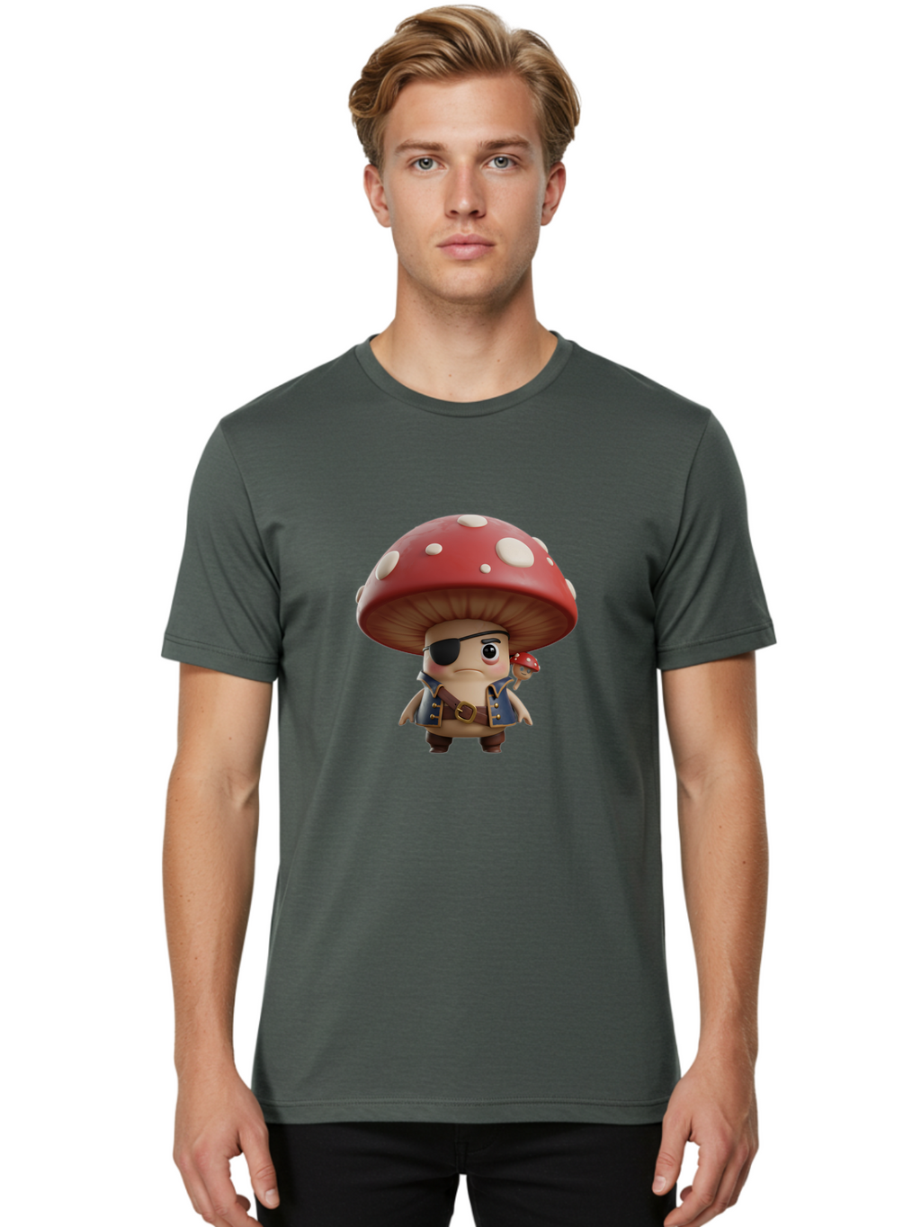 Pirate-Mushroom Men'S Graphic Tee, 100% Cotton, Comfortable Casual Summer Wear, Machine Washable, Vintage Camera, Old Camera, Antique Camera, Black Camera, Classic Photography, Photography Equipment, Nostalgic Device, Film Camera, Camera Art Ban146