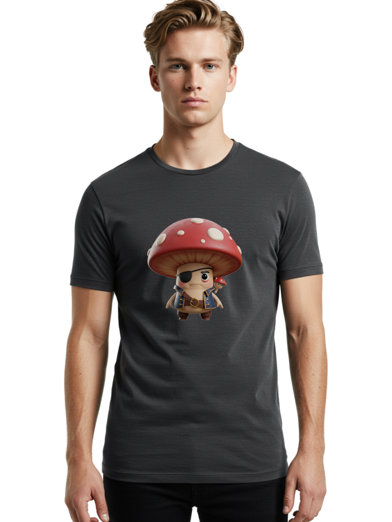 Pirate-Mushroom Men'S Graphic Tee, 100% Cotton, Comfortable Casual Summer Wear, Machine Washable, Vintage Camera, Old Camera, Antique Camera, Black Camera, Classic Photography, Photography Equipment, Nostalgic Device, Film Camera, Camera Art Ban146