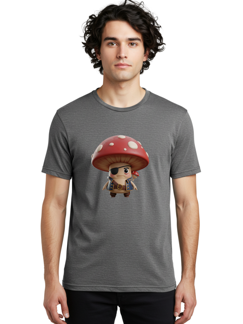 Pirate-Mushroom Men'S Graphic Tee, 100% Cotton, Comfortable Casual Summer Wear, Machine Washable, Vintage Camera, Old Camera, Antique Camera, Black Camera, Classic Photography, Photography Equipment, Nostalgic Device, Film Camera, Camera Art Ban146