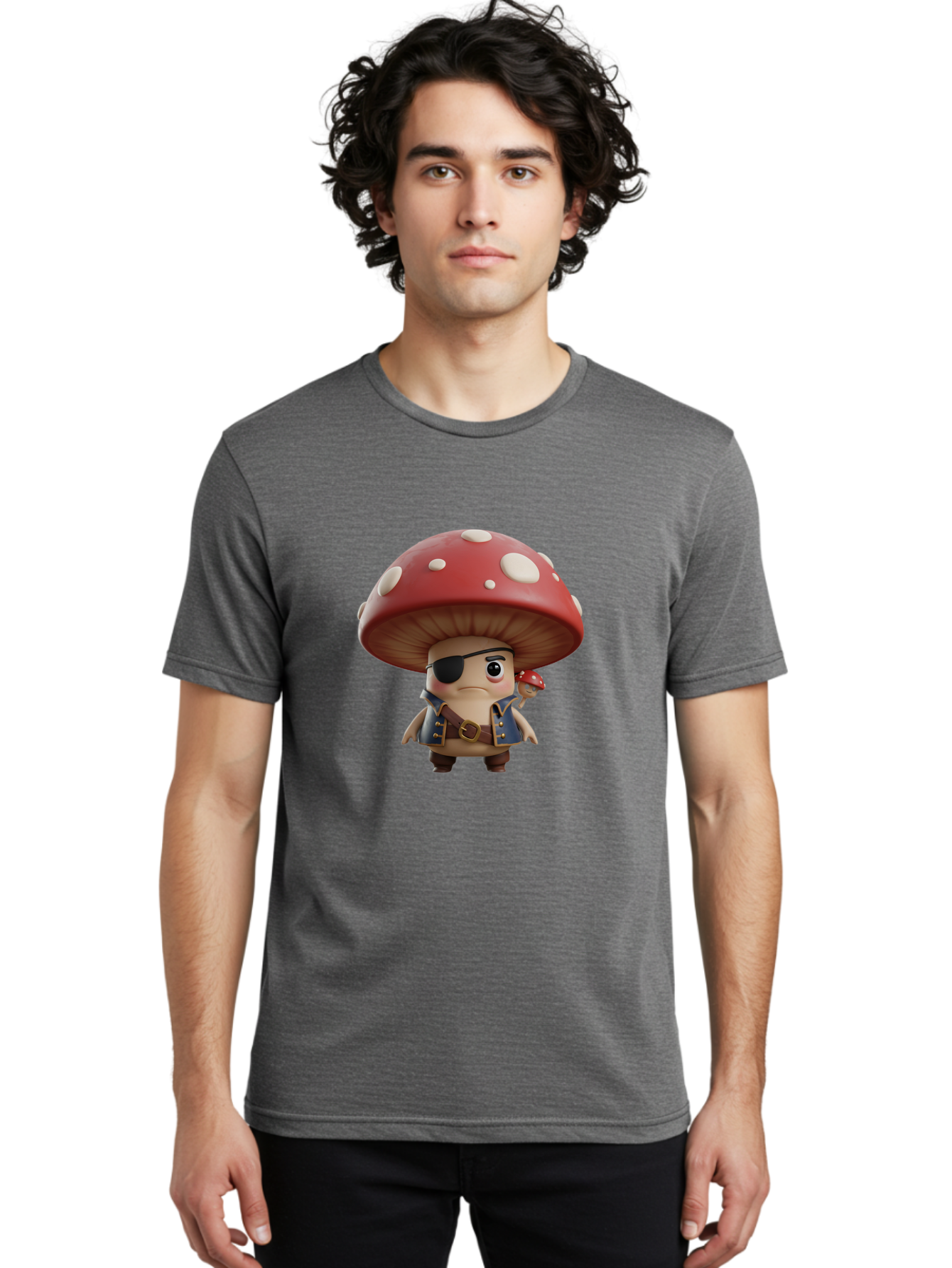 Pirate-Mushroom Men'S Graphic Tee, 100% Cotton, Comfortable Casual Summer Wear, Machine Washable, Vintage Camera, Old Camera, Antique Camera, Black Camera, Classic Photography, Photography Equipment, Nostalgic Device, Film Camera, Camera Art Ban146