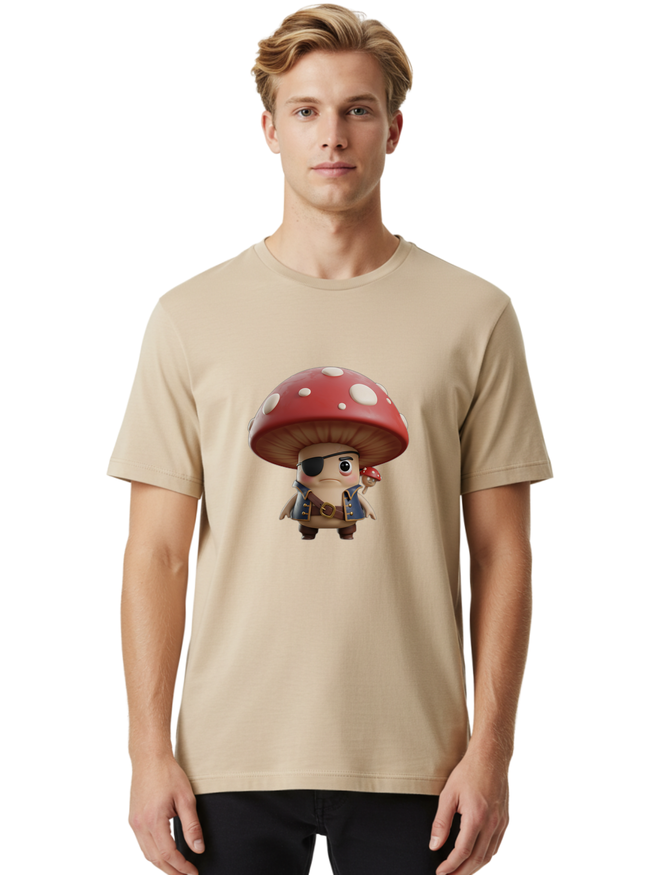 Pirate-Mushroom Men'S Graphic Tee, 100% Cotton, Comfortable Casual Summer Wear, Machine Washable, Vintage Camera, Old Camera, Antique Camera, Black Camera, Classic Photography, Photography Equipment, Nostalgic Device, Film Camera, Camera Art Ban146