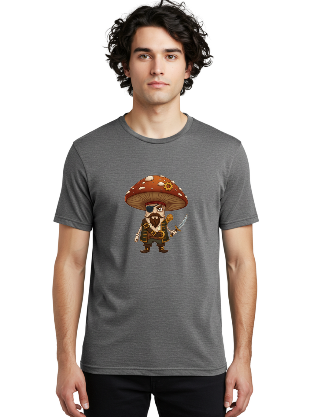 Pirate-Shroom Men'S Graphic Tee, 100% Cotton, Comfortable Casual Summer Wear, Machine Washable, Vintage Camera, Old Camera, Antique Camera, Black Camera, Classic Photography, Photography Equipment, Nostalgic Device, Film Camera, Camera Art Ban148