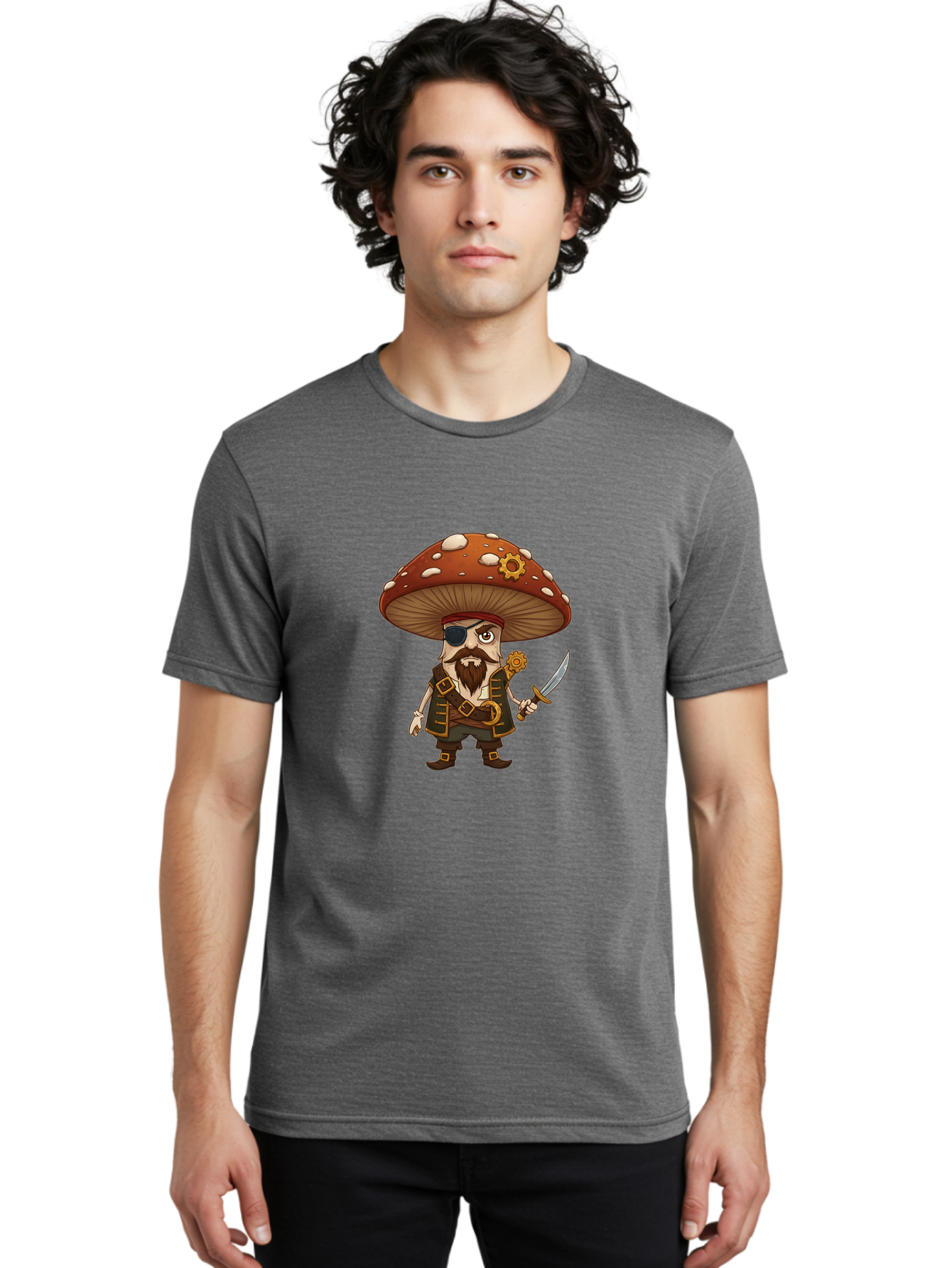 Pirate-Shroom Men'S Graphic Tee, 100% Cotton, Comfortable Casual Summer Wear, Machine Washable, Vintage Camera, Old Camera, Antique Camera, Black Camera, Classic Photography, Photography Equipment, Nostalgic Device, Film Camera, Camera Art Ban148
