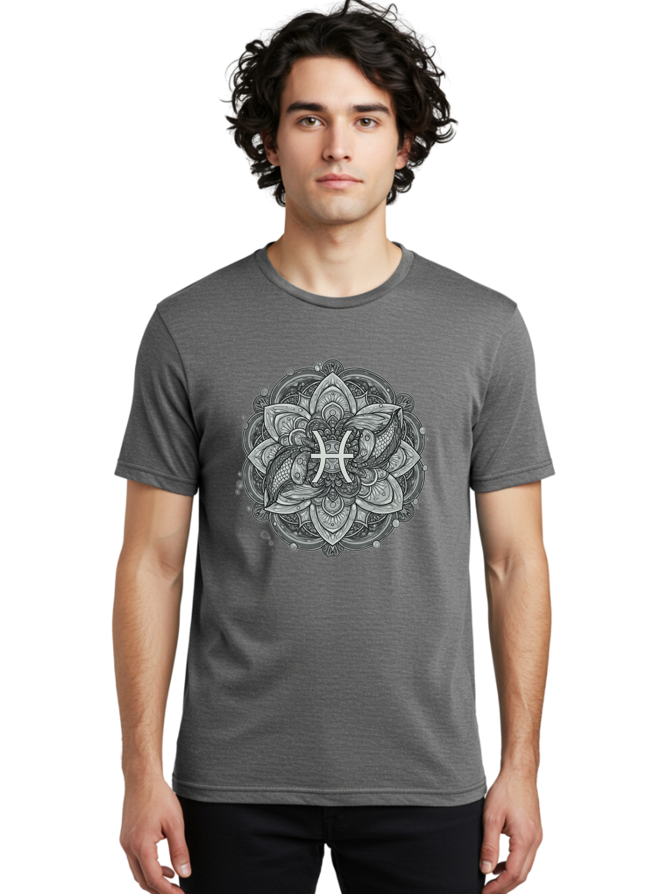Pisces-Symbol-Mandala Men'S Graphic Tee, 100% Cotton, Comfortable Casual Summer Wear, Machine Washable, Vintage Camera, Old Camera, Antique Camera, Black Camera, Classic Photography, Photography Equipment, Nostalgic Device, Film Camera, Ban152