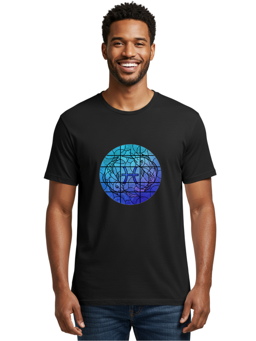 Pisces-Symbol-Stained-Glass Men'S Graphic Tee, 100% Cotton, Comfortable Casual Summer Wear, Machine Washable, Vintage Camera, Old Camera, Antique Camera, Black Camera, Classic Photography, Photography Equipment, Nostalgic Device, Film Camera, Ban153