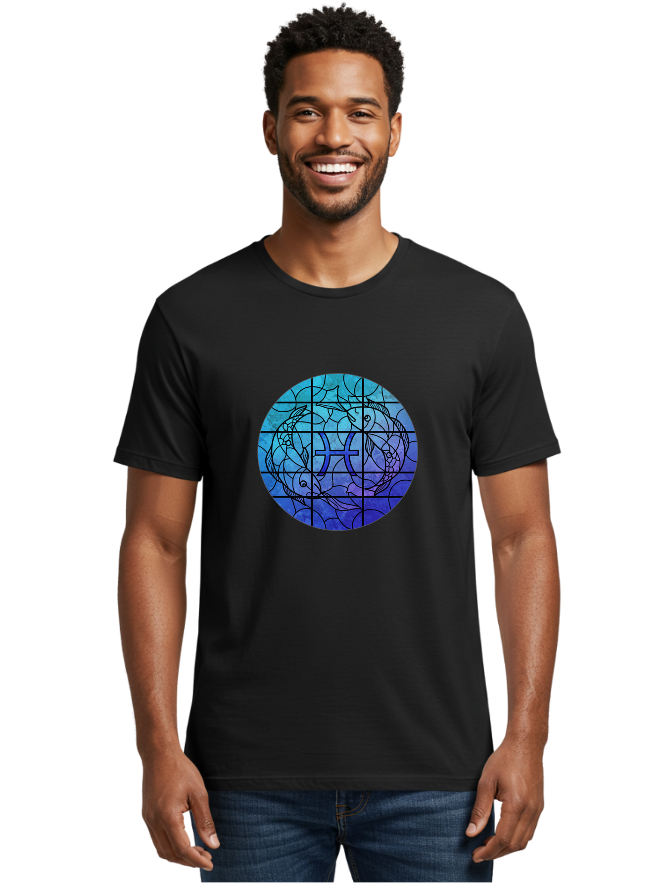 Pisces-Symbol-Stained-Glass Men'S Graphic Tee, 100% Cotton, Comfortable Casual Summer Wear, Machine Washable, Vintage Camera, Old Camera, Antique Camera, Black Camera, Classic Photography, Photography Equipment, Nostalgic Device, Film Camera, Ban153