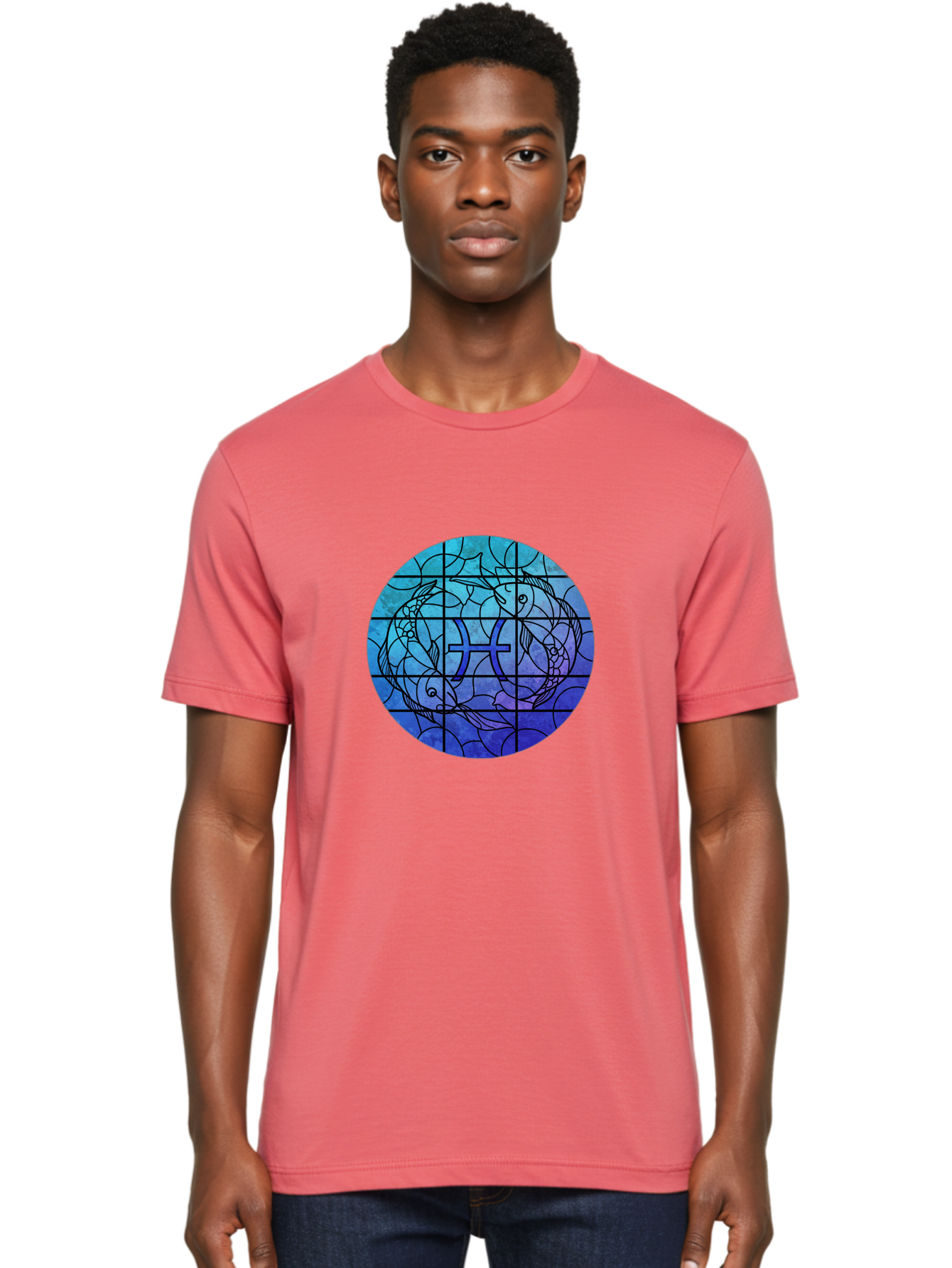 Pisces-Symbol-Stained-Glass Men'S Graphic Tee, 100% Cotton, Comfortable Casual Summer Wear, Machine Washable, Vintage Camera, Old Camera, Antique Camera, Black Camera, Classic Photography, Photography Equipment, Nostalgic Device, Film Camera, Ban153