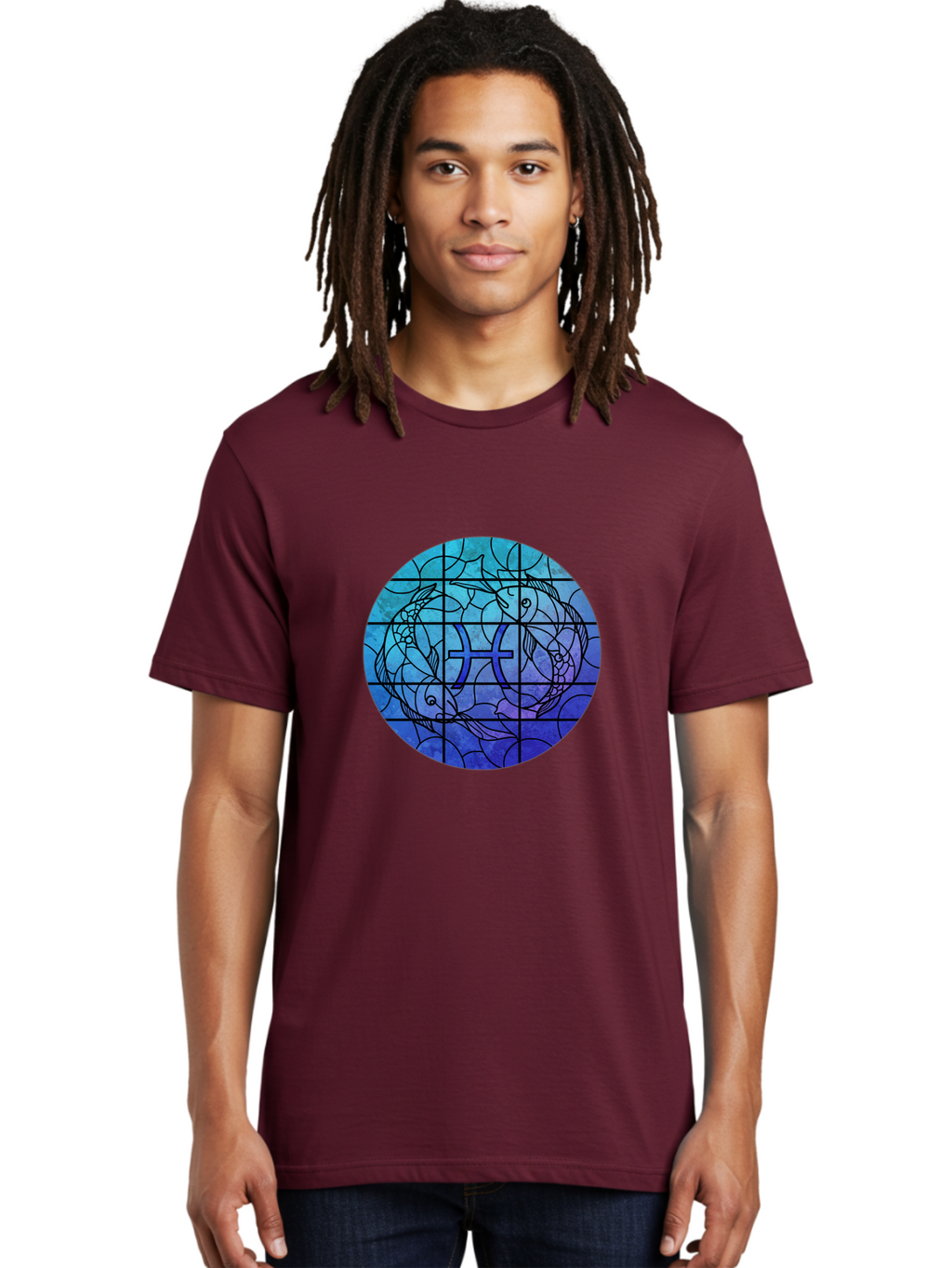 Pisces-Symbol-Stained-Glass Men'S Graphic Tee, 100% Cotton, Comfortable Casual Summer Wear, Machine Washable, Vintage Camera, Old Camera, Antique Camera, Black Camera, Classic Photography, Photography Equipment, Nostalgic Device, Film Camera, Ban153