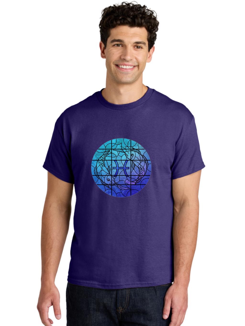 Pisces-Symbol-Stained-Glass Men'S Graphic Tee, 100% Cotton, Comfortable Casual Summer Wear, Machine Washable, Vintage Camera, Old Camera, Antique Camera, Black Camera, Classic Photography, Photography Equipment, Nostalgic Device, Film Camera, Ban153