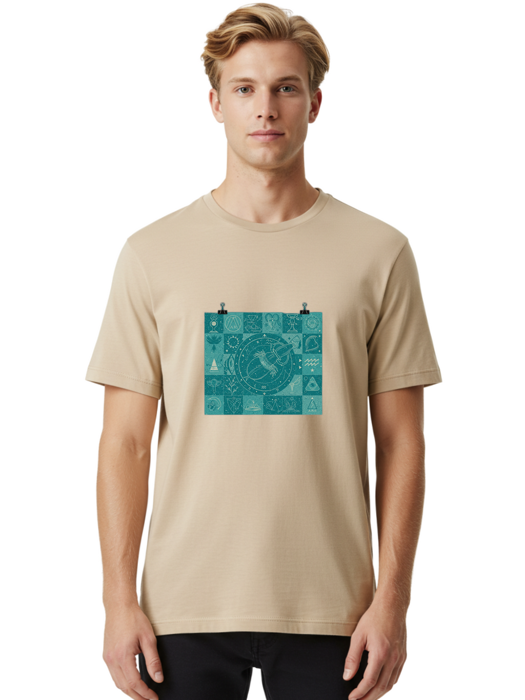 Pisces-Zodiac-Poster Men'S Graphic Tee, 100% Cotton, Comfortable Casual Summer Wear, Machine Washable, Vintage Camera, Old Camera, Antique Camera, Black Camera, Classic Photography, Photography Equipment, Nostalgic Device, Film Camera, Ban155