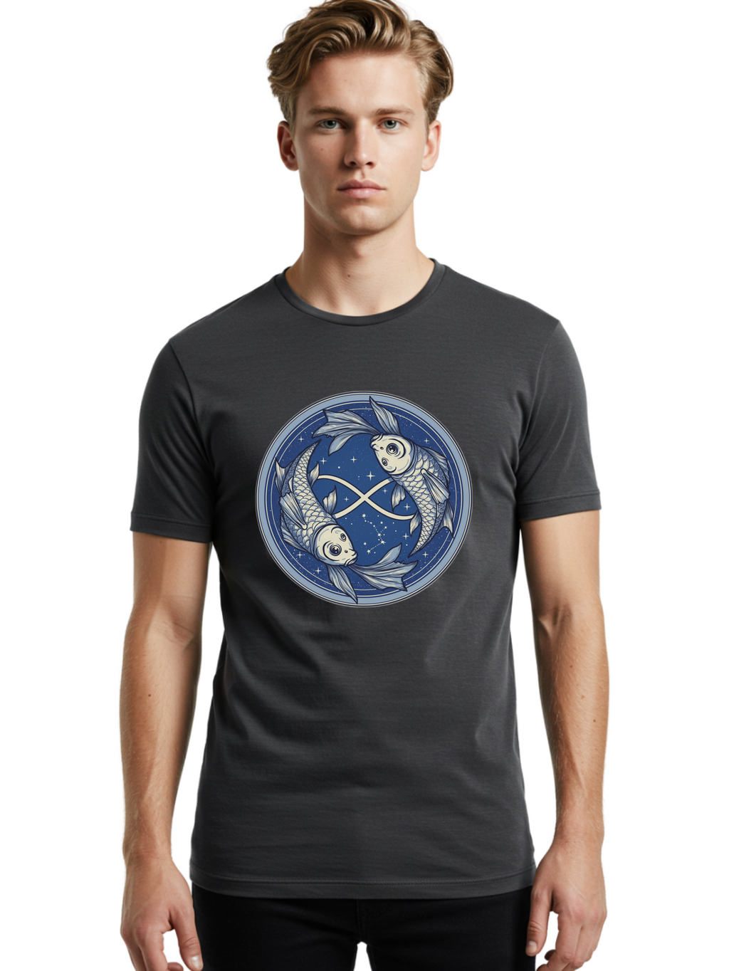 Pisces-Zodiac-Symbol-1 Men'S Graphic Tee, 100% Cotton, Comfortable Casual Summer Wear, Machine Washable, Vintage Camera, Old Camera, Antique Camera, Black Camera, Classic Photography, Photography Equipment, Nostalgic Device, Film Camera, Ban156