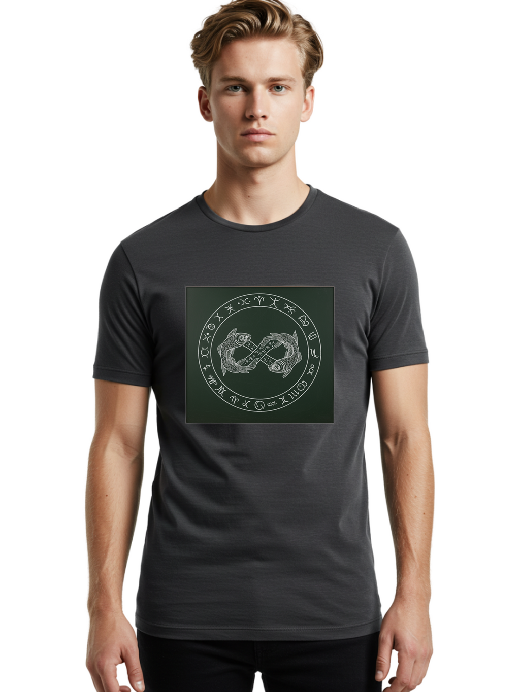 Pisces-Zodiac-Symbol-2 Men'S Graphic Tee, 100% Cotton, Comfortable Casual Summer Wear, Machine Washable, Vintage Camera, Old Camera, Antique Camera, Black Camera, Classic Photography, Photography Equipment, Nostalgic Device, Film Camera, Ban157