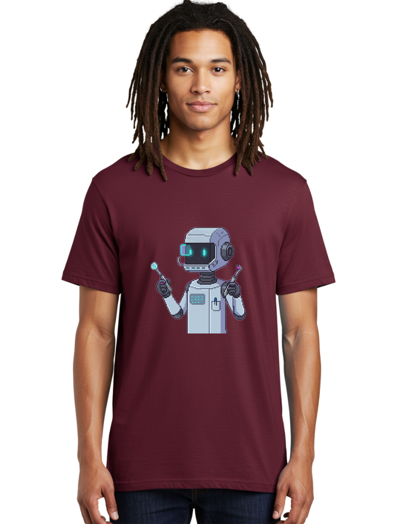 Pixel-Robot Men'S Graphic Tee, 100% Cotton, Comfortable Casual Summer Wear, Machine Washable, Vintage Camera, Old Camera, Antique Camera, Black Camera, Classic Photography, Photography Equipment, Nostalgic Device, Film Camera, Camera Art Ban164
