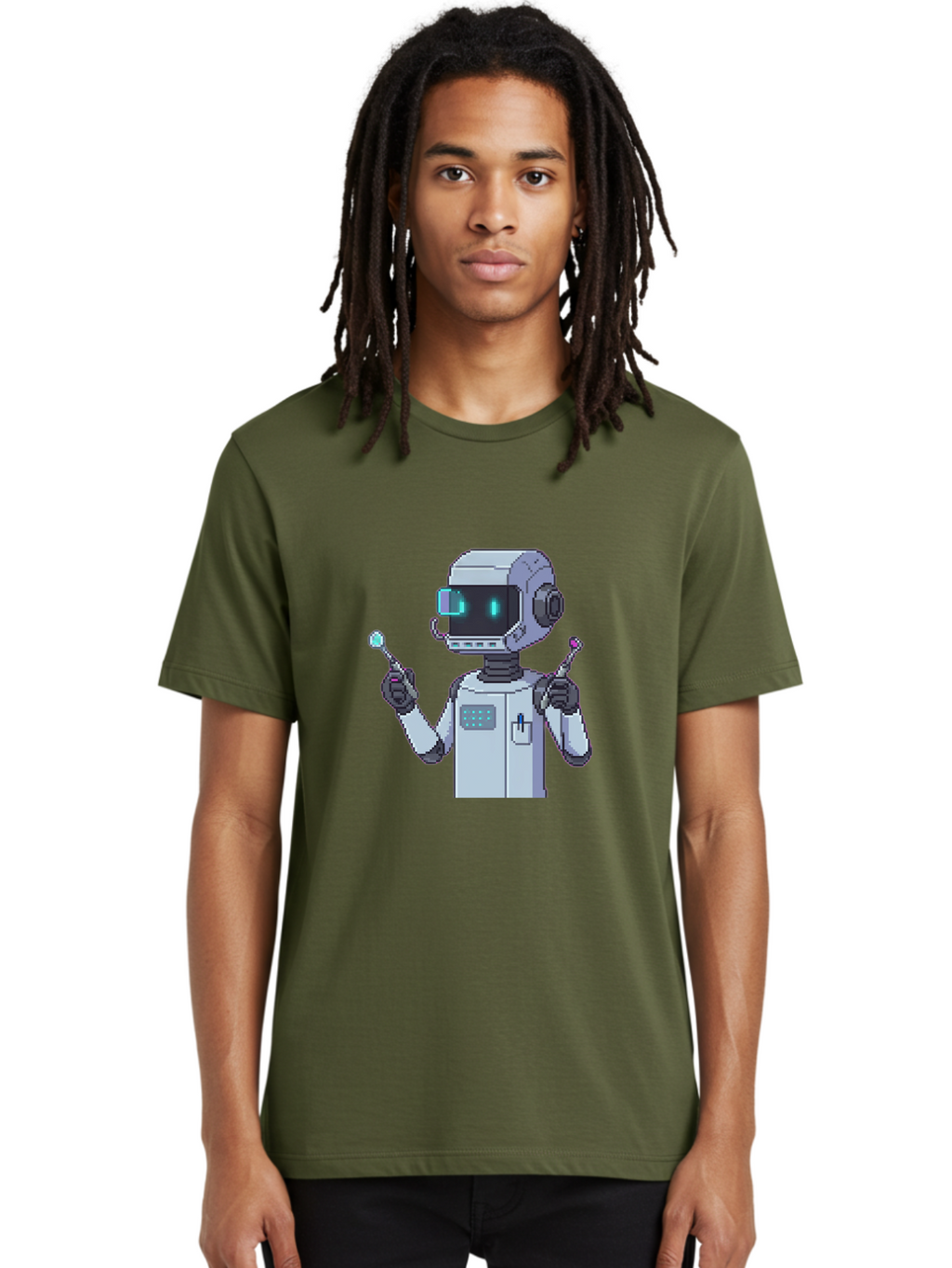 Pixel-Robot Men'S Graphic Tee, 100% Cotton, Comfortable Casual Summer Wear, Machine Washable, Vintage Camera, Old Camera, Antique Camera, Black Camera, Classic Photography, Photography Equipment, Nostalgic Device, Film Camera, Camera Art Ban164