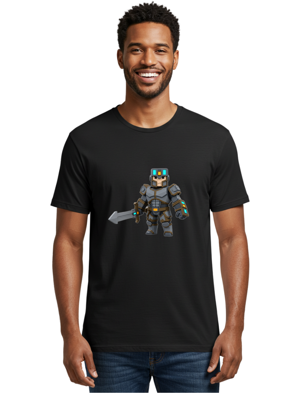 Pixelated-Knight Men'S Graphic Tee, 100% Cotton, Comfortable Casual Summer Wear, Machine Washable, Vintage Camera, Old Camera, Antique Camera, Black Camera, Classic Photography, Photography Equipment, Nostalgic Device, Film Camera, Camera Art Ban165