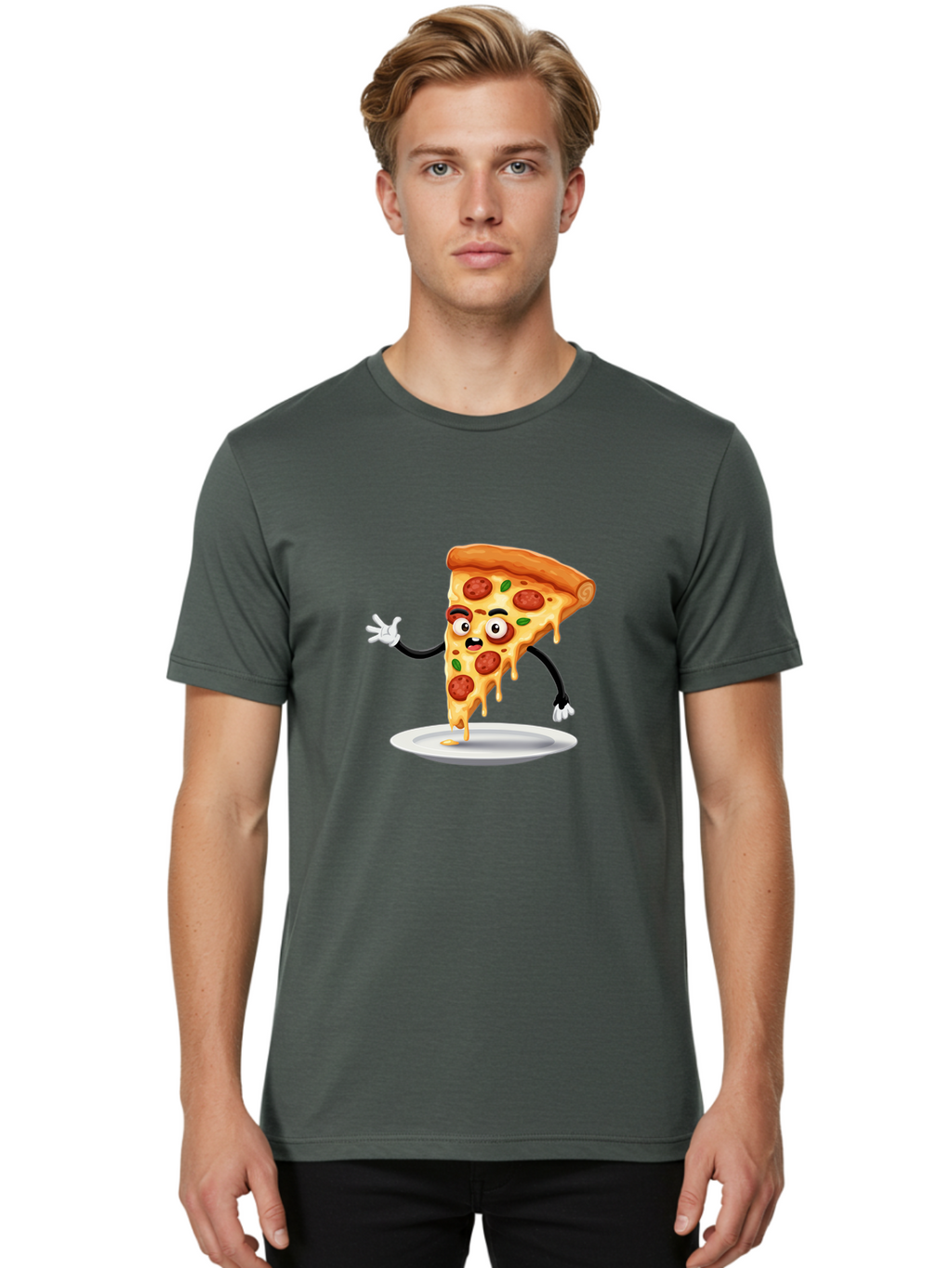 Pizza-Slice-1 Men'S Graphic Tee, 100% Cotton, Comfortable Casual Summer Wear, Machine Washable, Vintage Camera, Old Camera, Antique Camera, Black Camera, Classic Photography, Photography Equipment, Nostalgic Device, Film Camera, Camera Art Ban167