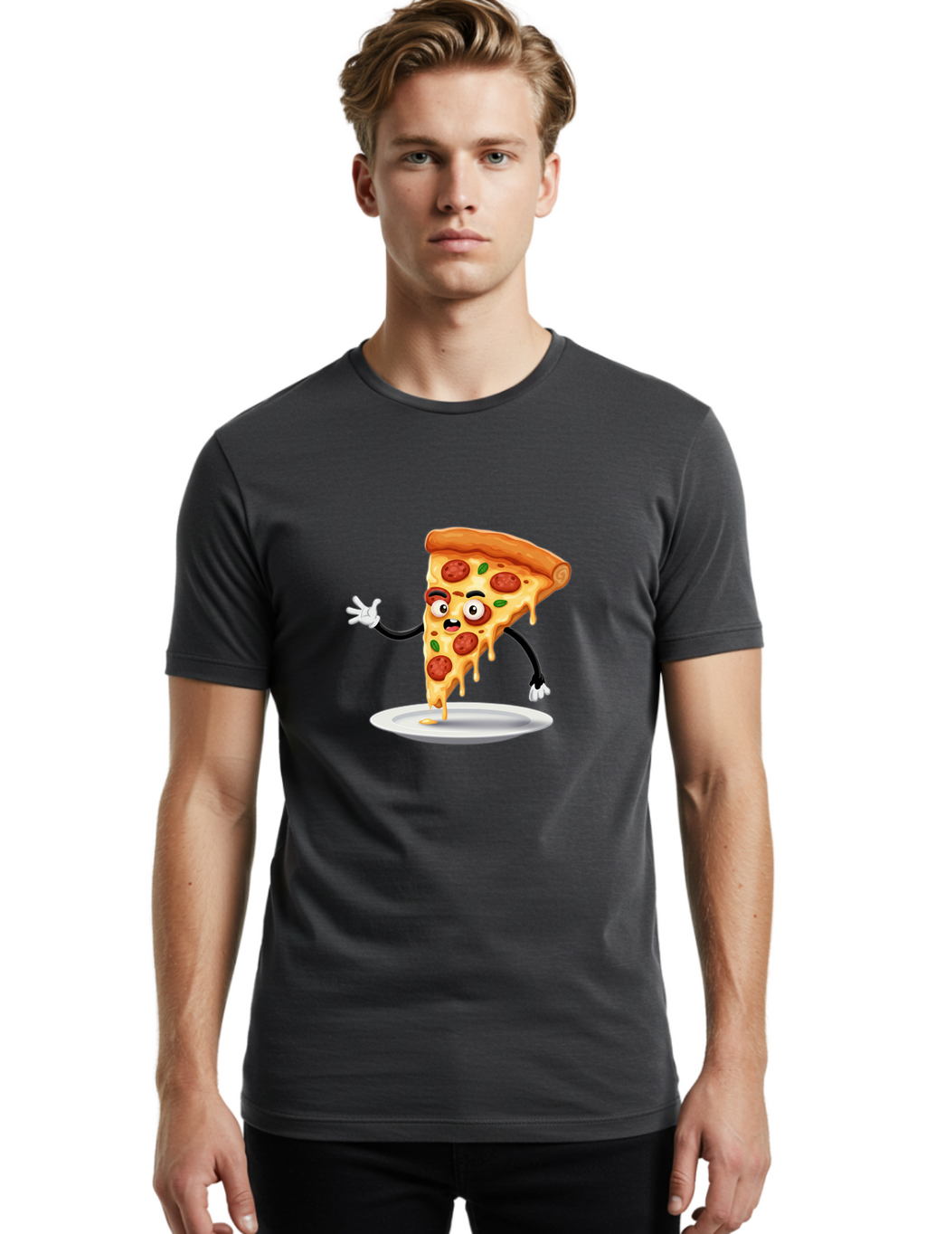 Pizza-Slice-1 Men'S Graphic Tee, 100% Cotton, Comfortable Casual Summer Wear, Machine Washable, Vintage Camera, Old Camera, Antique Camera, Black Camera, Classic Photography, Photography Equipment, Nostalgic Device, Film Camera, Camera Art Ban167