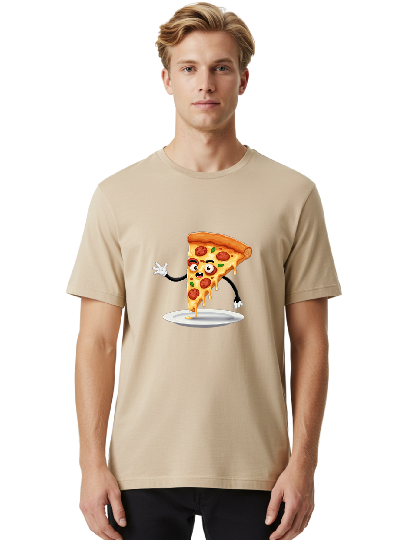 Pizza-Slice-1 Men'S Graphic Tee, 100% Cotton, Comfortable Casual Summer Wear, Machine Washable, Vintage Camera, Old Camera, Antique Camera, Black Camera, Classic Photography, Photography Equipment, Nostalgic Device, Film Camera, Camera Art Ban167