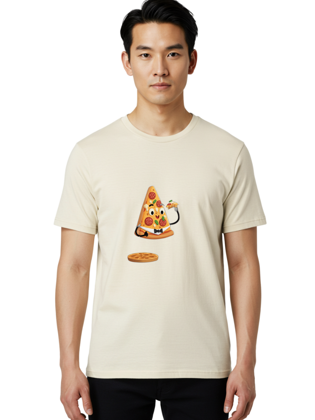 Pizza-Slice-Character Men'S Graphic Tee, 100% Cotton, Comfortable Casual Summer Wear, Machine Washable, Vintage Camera, Old Camera, Antique Camera, Black Camera, Classic Photography, Photography Equipment, Nostalgic Device, Film Camera, Ban168