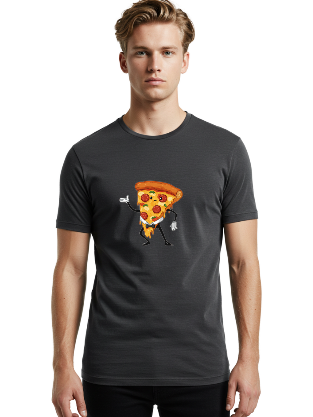 Pizza-Slice Men'S Graphic Tee, 100% Cotton, Comfortable Casual Summer Wear, Machine Washable, Vintage Camera, Old Camera, Antique Camera, Black Camera, Classic Photography, Photography Equipment, Nostalgic Device, Film Camera, Camera Art Ban171