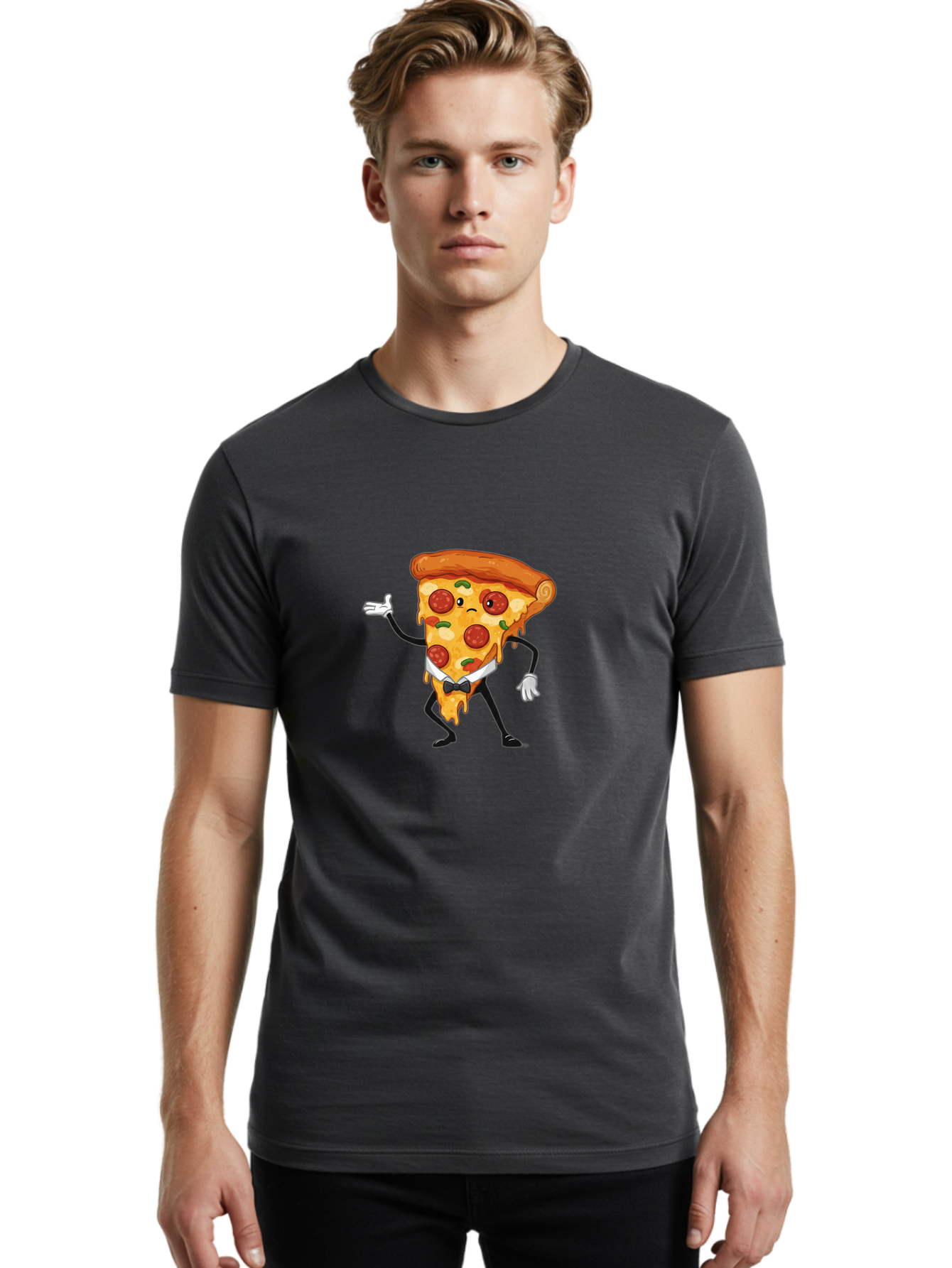 Pizza-Slice Men'S Graphic Tee, 100% Cotton, Comfortable Casual Summer Wear, Machine Washable, Vintage Camera, Old Camera, Antique Camera, Black Camera, Classic Photography, Photography Equipment, Nostalgic Device, Film Camera, Camera Art Ban171