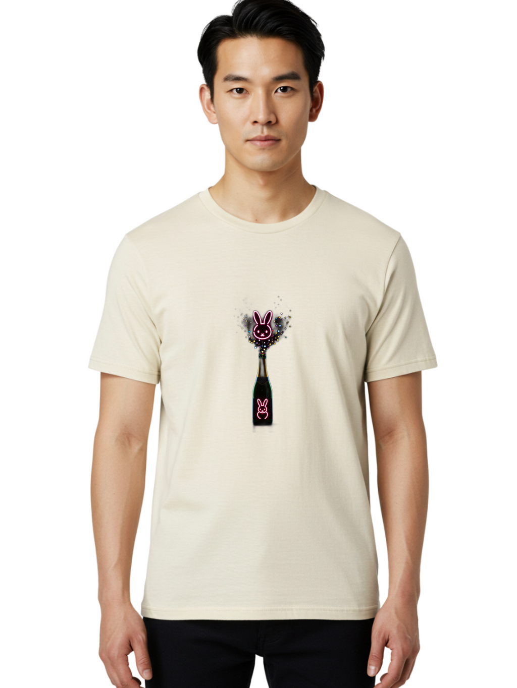 Playboy-Champagne-Bottle Men'S Graphic Tee, 100% Cotton, Comfortable Casual Summer Wear, Machine Washable, Vintage Camera, Old Camera, Antique Camera, Black Camera, Classic Photography, Photography Equipment, Nostalgic Device, Film Camera, Ban174
