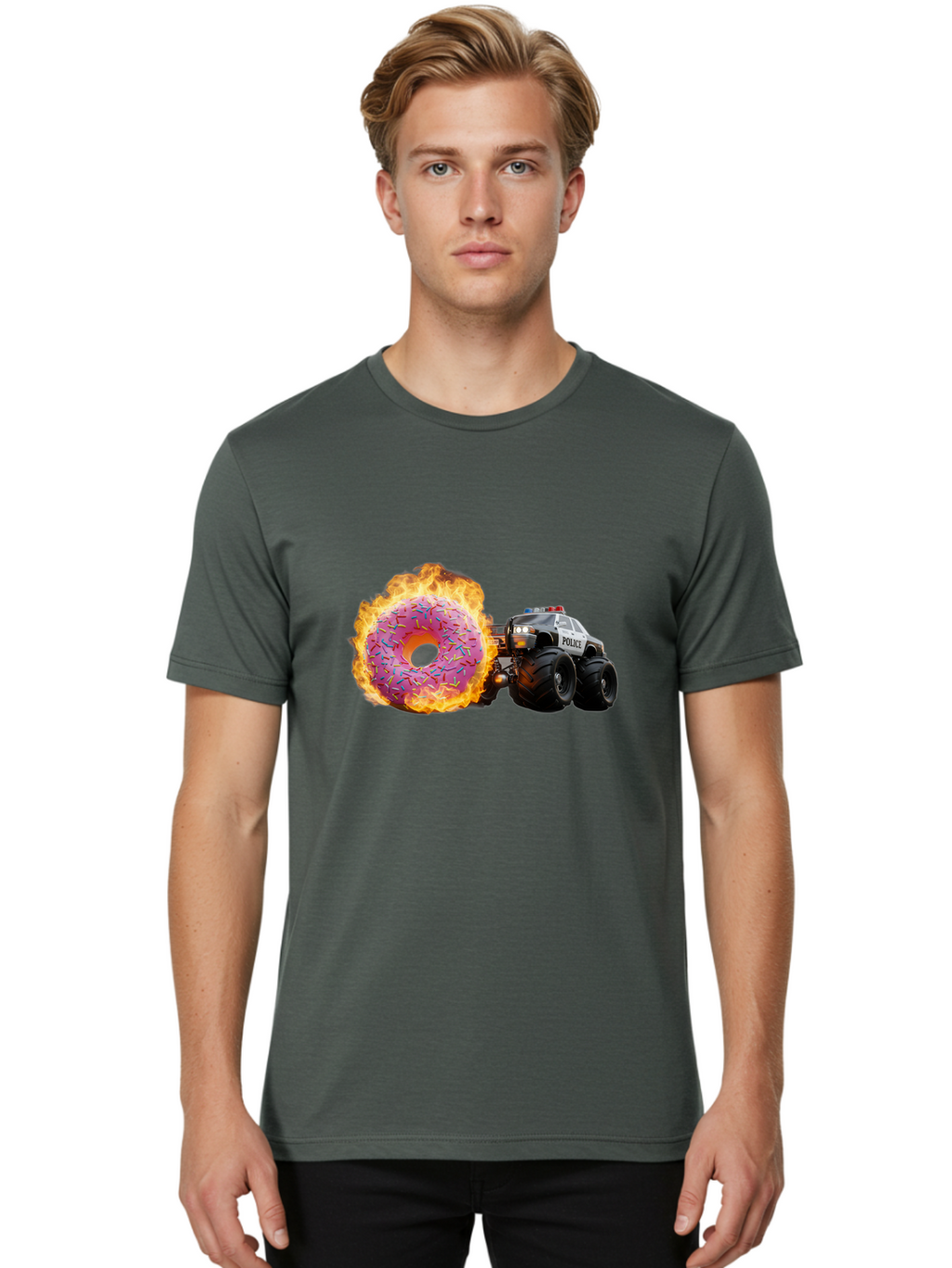 Police Men'S Graphic Tee, 100% Cotton, Comfortable Casual Summer Wear, Machine Washable, Vintage Camera, Old Camera, Antique Camera, Black Camera, Classic Photography, Photography Equipment, Nostalgic Device, Film Camera, Camera Art Ban178