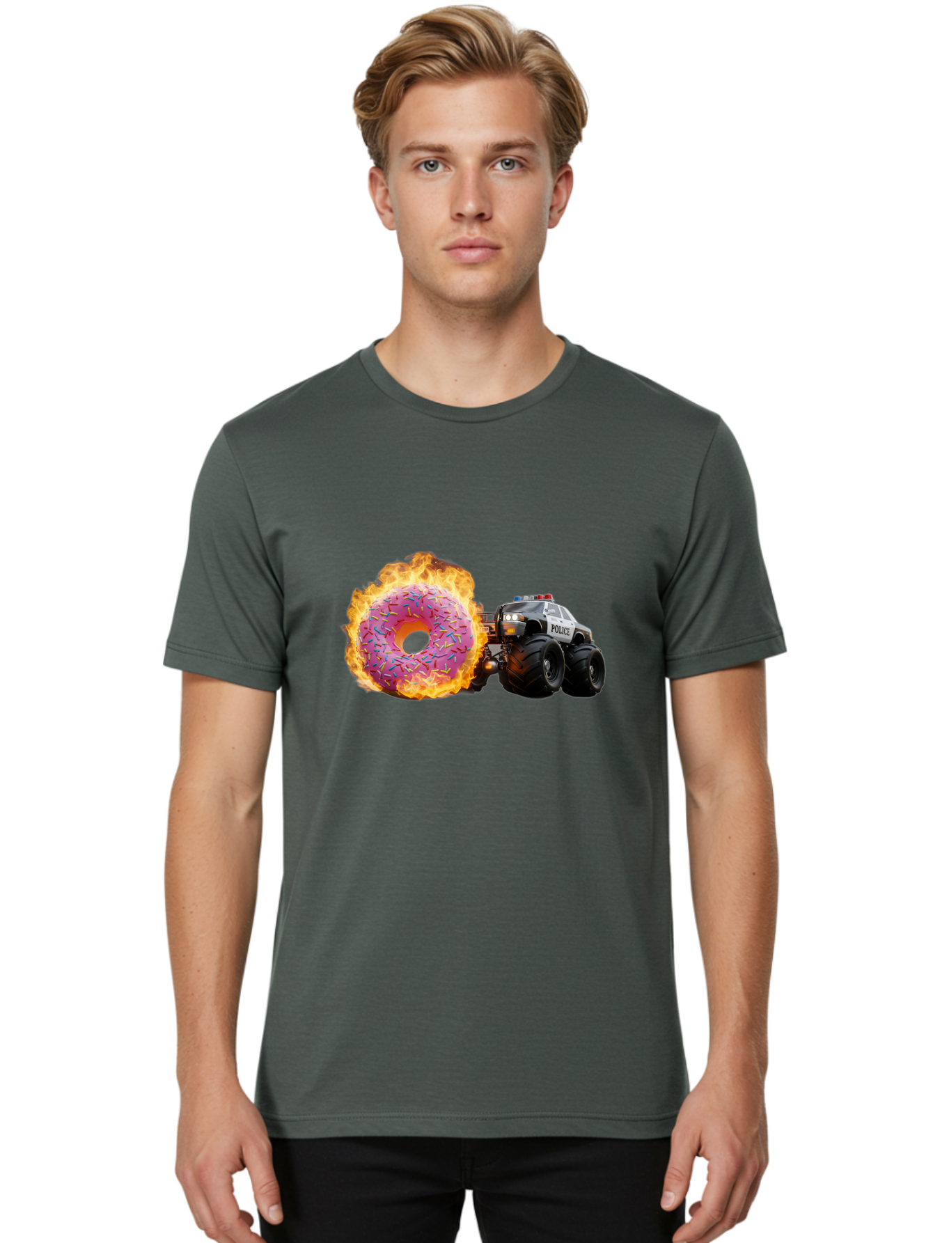 Police Men'S Graphic Tee, 100% Cotton, Comfortable Casual Summer Wear, Machine Washable, Vintage Camera, Old Camera, Antique Camera, Black Camera, Classic Photography, Photography Equipment, Nostalgic Device, Film Camera, Camera Art Ban178