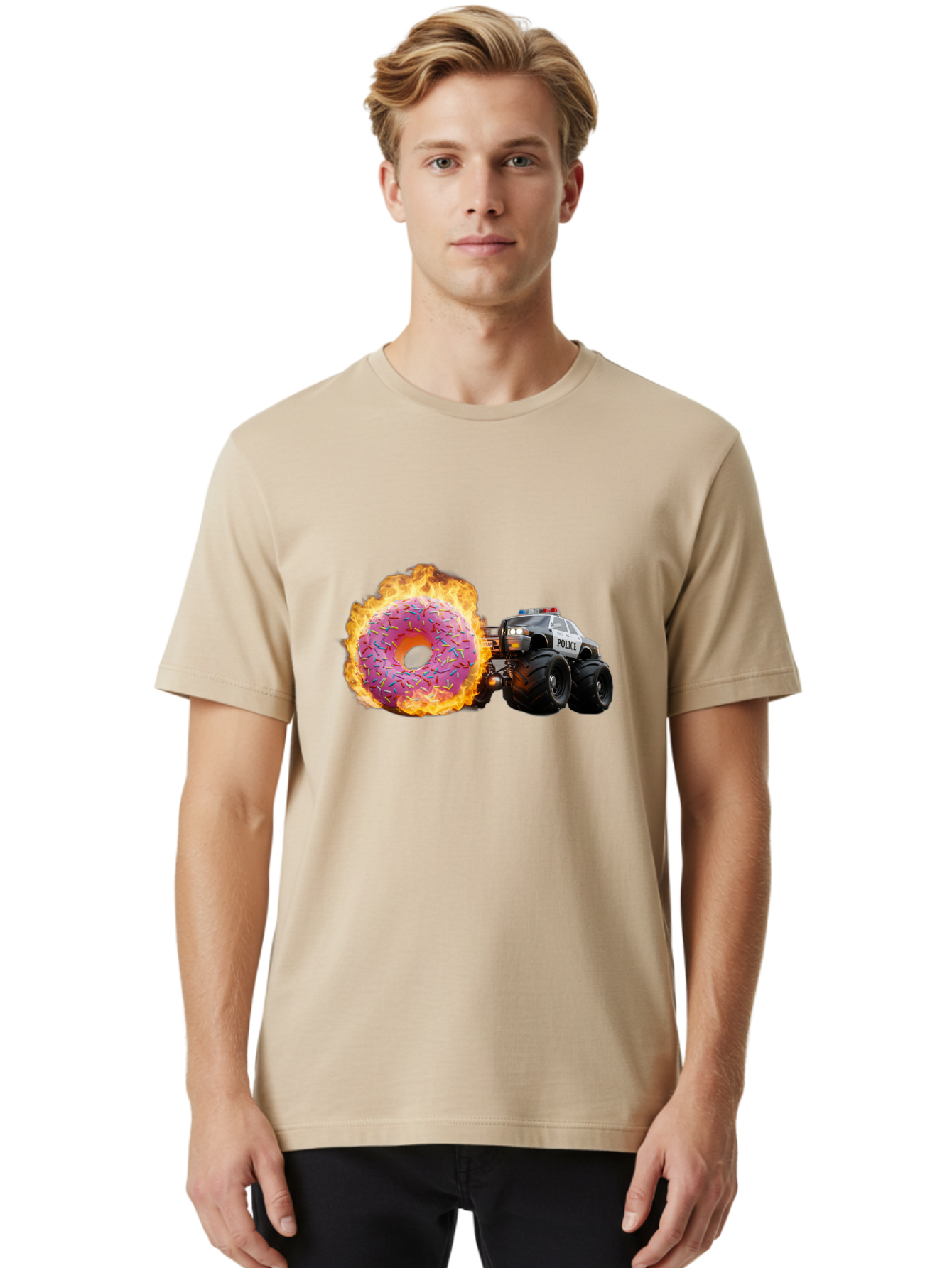 Police Men'S Graphic Tee, 100% Cotton, Comfortable Casual Summer Wear, Machine Washable, Vintage Camera, Old Camera, Antique Camera, Black Camera, Classic Photography, Photography Equipment, Nostalgic Device, Film Camera, Camera Art Ban178