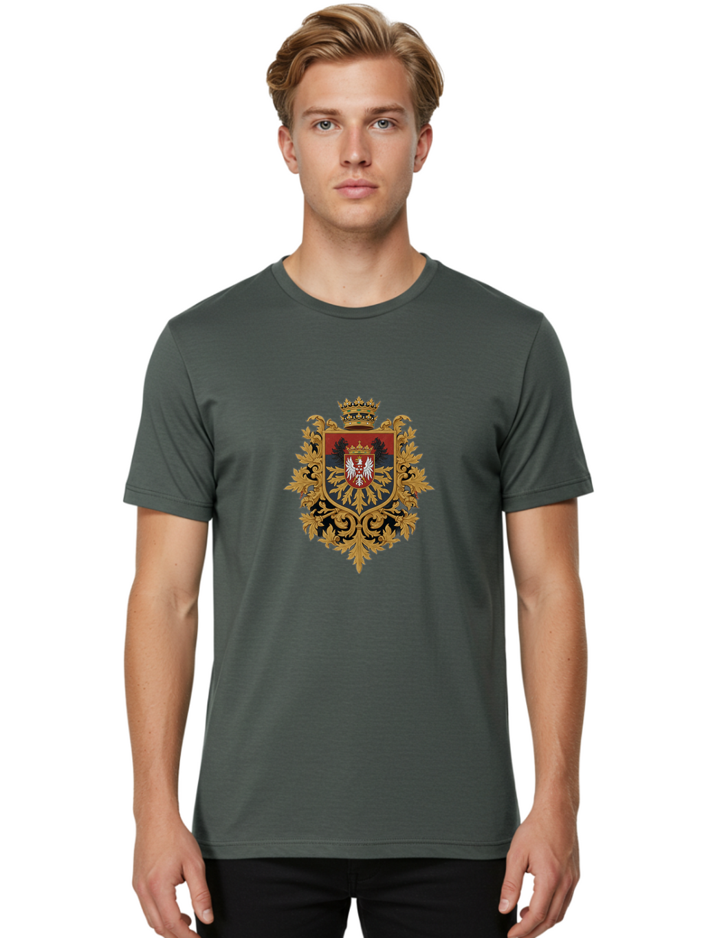 Polish-Coat-Of-Arms Men'S Graphic Tee, 100% Cotton, Comfortable Casual Summer Wear, Machine Washable, Vintage Camera, Old Camera, Antique Camera, Black Camera, Classic Photography, Photography Equipment, Nostalgic Device, Film Camera, Ban179