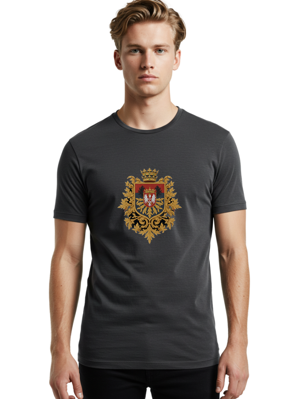Polish-Coat-Of-Arms Men'S Graphic Tee, 100% Cotton, Comfortable Casual Summer Wear, Machine Washable, Vintage Camera, Old Camera, Antique Camera, Black Camera, Classic Photography, Photography Equipment, Nostalgic Device, Film Camera, Ban179