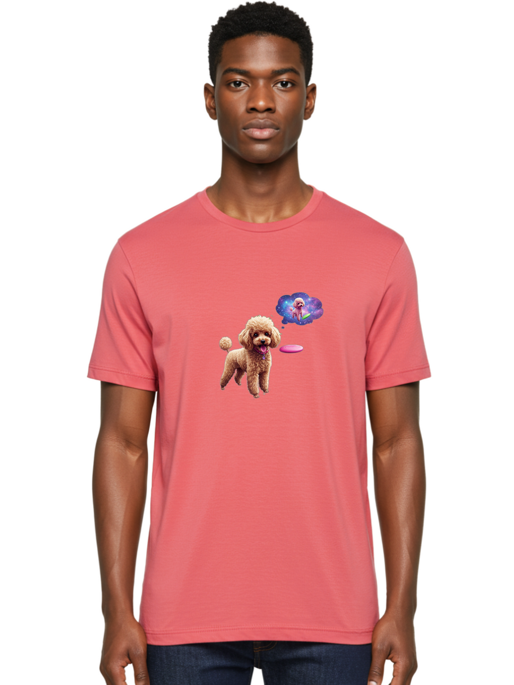 Poodle-In-Space Men'S Graphic Tee, 100% Cotton, Comfortable Casual Summer Wear, Machine Washable, Vintage Camera, Old Camera, Antique Camera, Black Camera, Classic Photography, Photography Equipment, Nostalgic Device, Film Camera, Camera Art Ban182