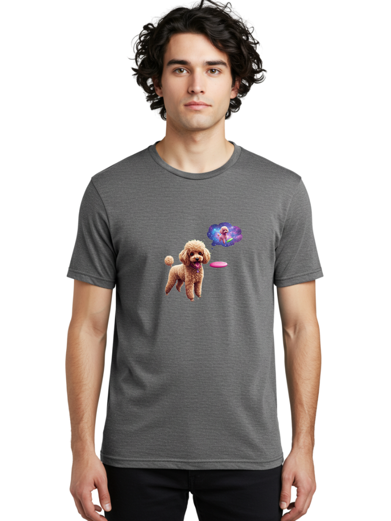 Poodle-In-Space Men'S Graphic Tee, 100% Cotton, Comfortable Casual Summer Wear, Machine Washable, Vintage Camera, Old Camera, Antique Camera, Black Camera, Classic Photography, Photography Equipment, Nostalgic Device, Film Camera, Camera Art Ban182