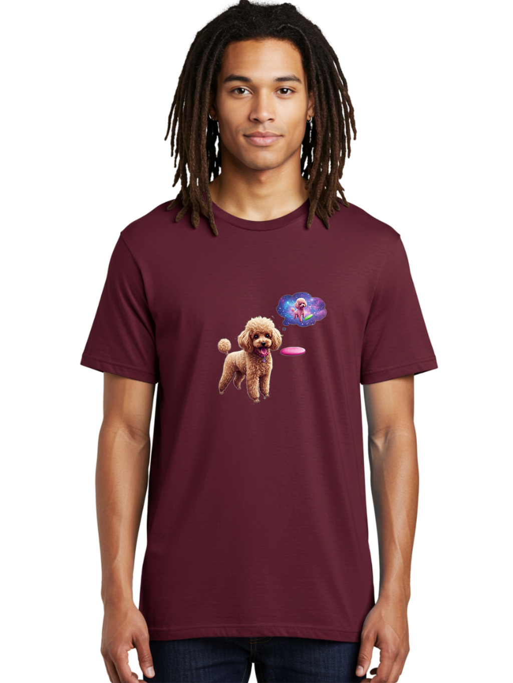 Poodle-In-Space Men'S Graphic Tee, 100% Cotton, Comfortable Casual Summer Wear, Machine Washable, Vintage Camera, Old Camera, Antique Camera, Black Camera, Classic Photography, Photography Equipment, Nostalgic Device, Film Camera, Camera Art Ban182