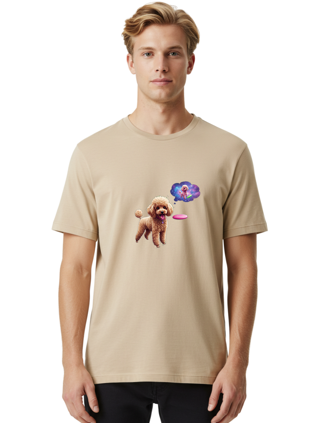 Poodle-In-Space Men'S Graphic Tee, 100% Cotton, Comfortable Casual Summer Wear, Machine Washable, Vintage Camera, Old Camera, Antique Camera, Black Camera, Classic Photography, Photography Equipment, Nostalgic Device, Film Camera, Camera Art Ban182