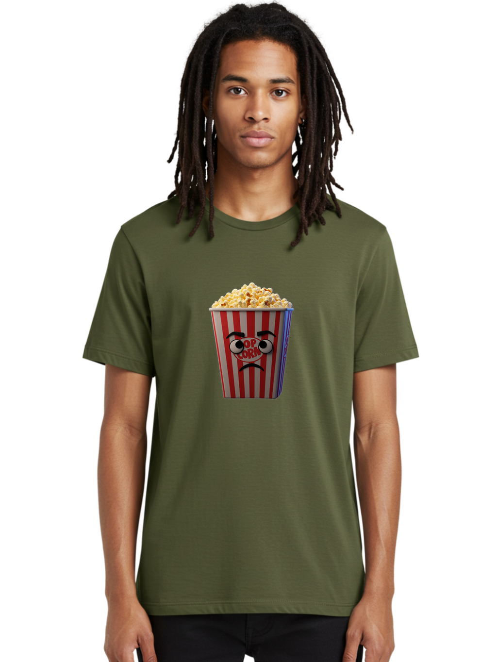 Pop-Corn-1 Men'S Graphic Tee, 100% Cotton, Comfortable Casual Summer Wear, Machine Washable, Vintage Camera, Old Camera, Antique Camera, Black Camera, Classic Photography, Photography Equipment, Nostalgic Device, Film Camera, Camera Art Ban183