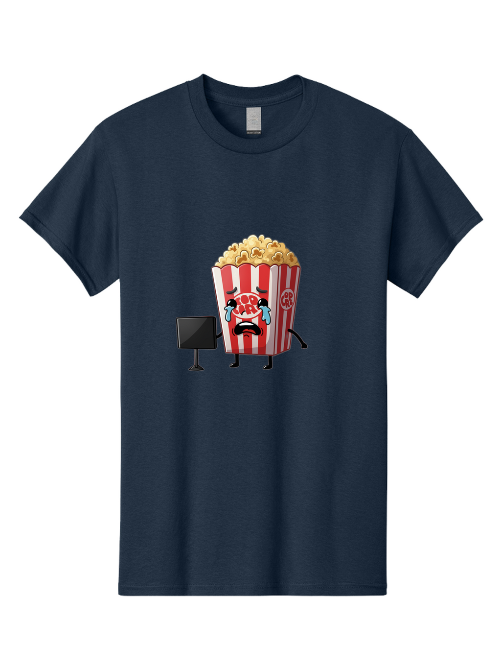 Pop-Corn-4 Men'S Graphic Tee, 100% Cotton, Comfortable Casual Summer Wear, Machine Washable, Vintage Camera, Old Camera, Antique Camera, Black Camera, Classic Photography, Photography Equipment, Nostalgic Device, Film Camera, Camera Art Ban186