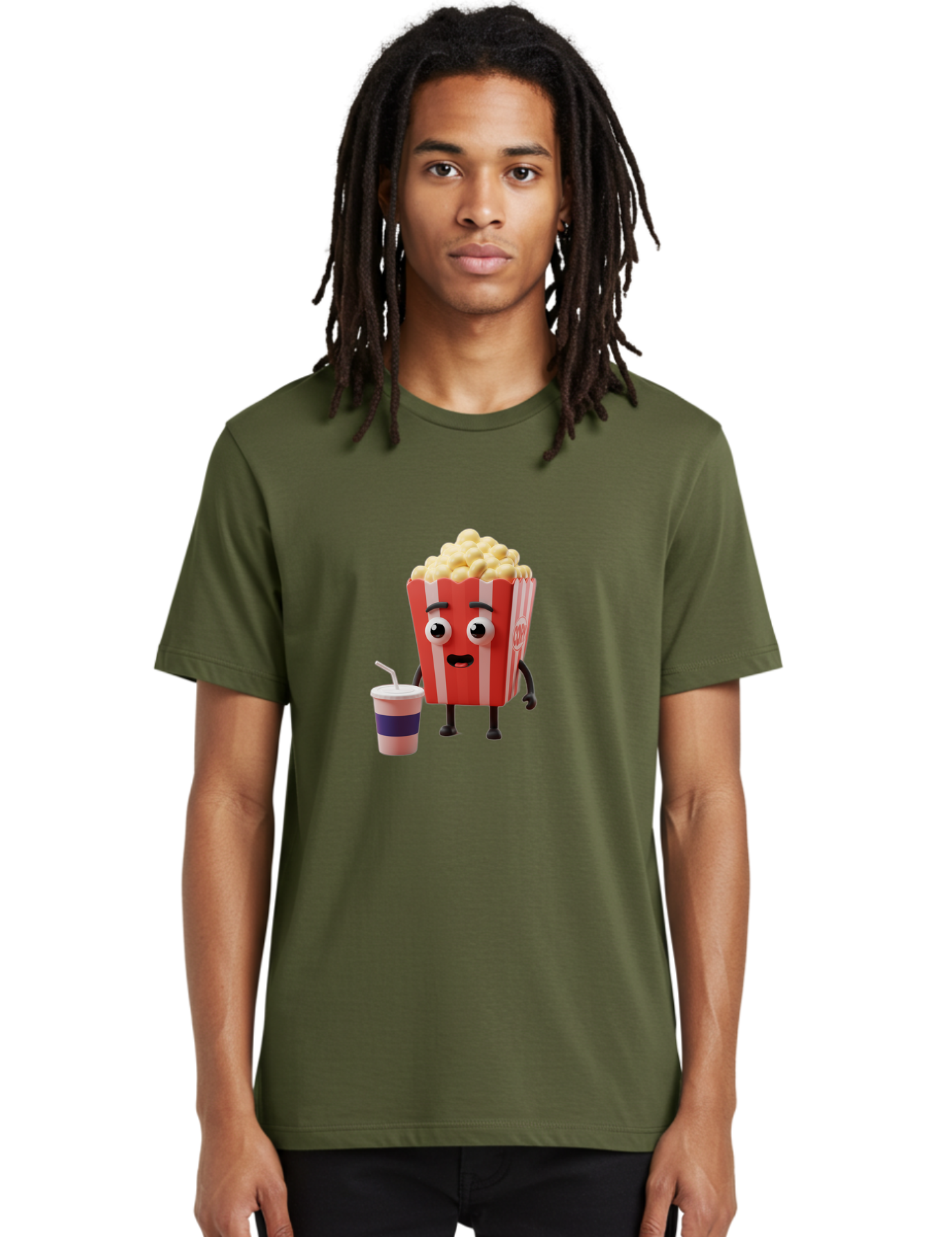 Popcorn Men'S Graphic Tee, 100% Cotton, Comfortable Casual Summer Wear, Machine Washable, Vintage Camera, Old Camera, Antique Camera, Black Camera, Classic Photography, Photography Equipment, Nostalgic Device, Film Camera, Camera Art Ban192