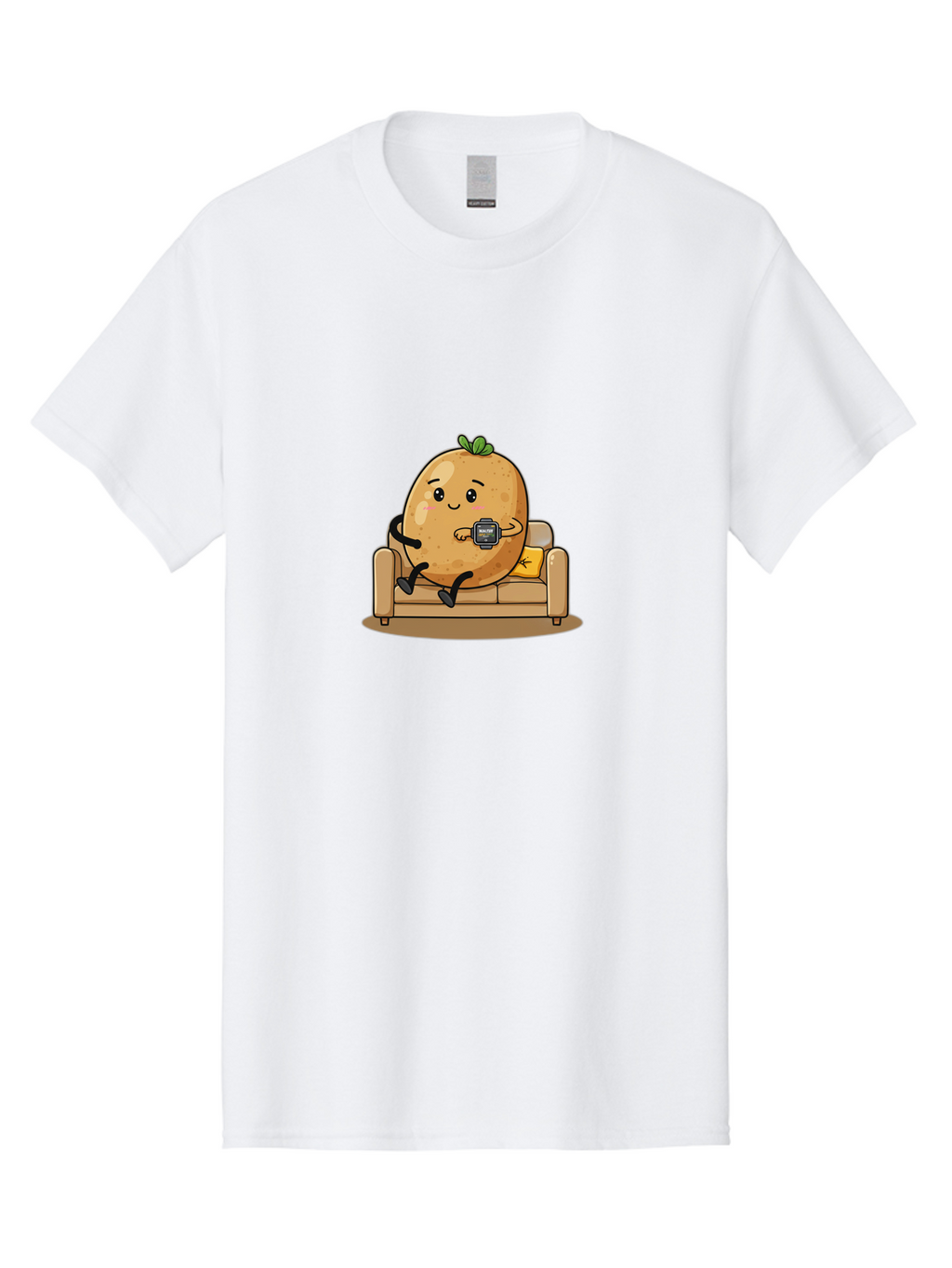 Potato-On-Couch-1 Men'S Graphic Tee, 100% Cotton, Comfortable Casual Summer Wear, Machine Washable, Vintage Camera, Old Camera, Antique Camera, Black Camera, Classic Photography, Photography Equipment, Nostalgic Device, Film Camera, Camera Art Ban196