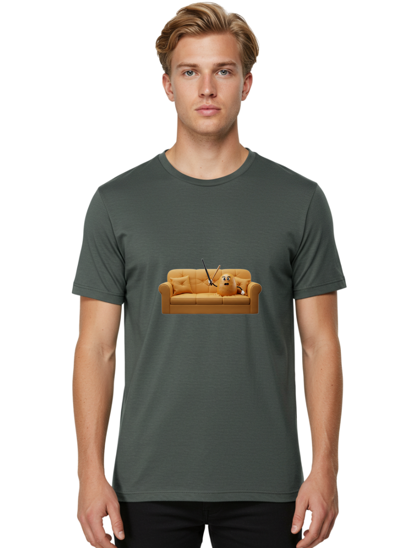 Potato-On-Couch Men'S Graphic Tee, 100% Cotton, Comfortable Casual Summer Wear, Machine Washable, Vintage Camera, Old Camera, Antique Camera, Black Camera, Classic Photography, Photography Equipment, Nostalgic Device, Film Camera, Camera Art Ban197