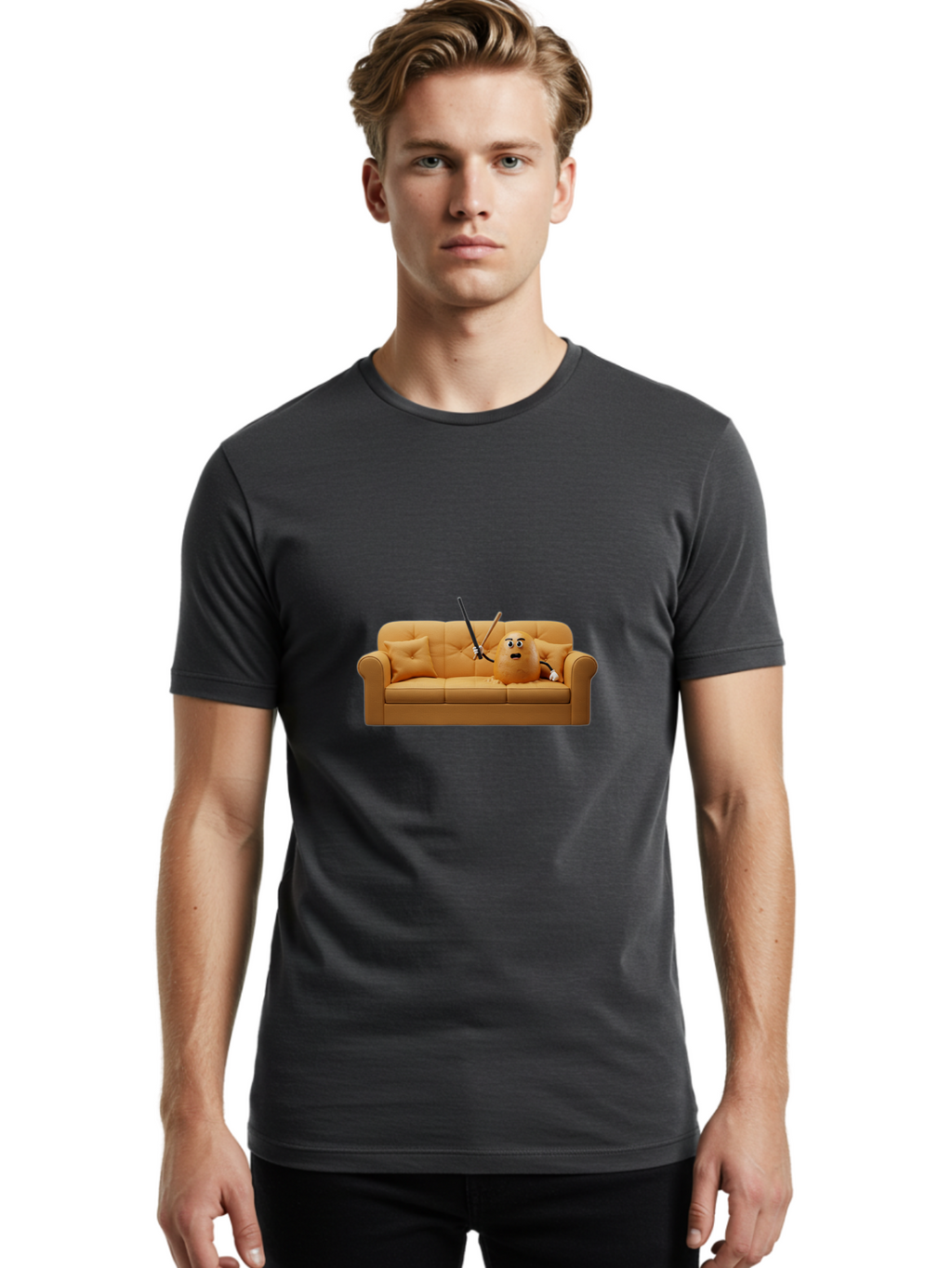 Potato-On-Couch Men'S Graphic Tee, 100% Cotton, Comfortable Casual Summer Wear, Machine Washable, Vintage Camera, Old Camera, Antique Camera, Black Camera, Classic Photography, Photography Equipment, Nostalgic Device, Film Camera, Camera Art Ban197
