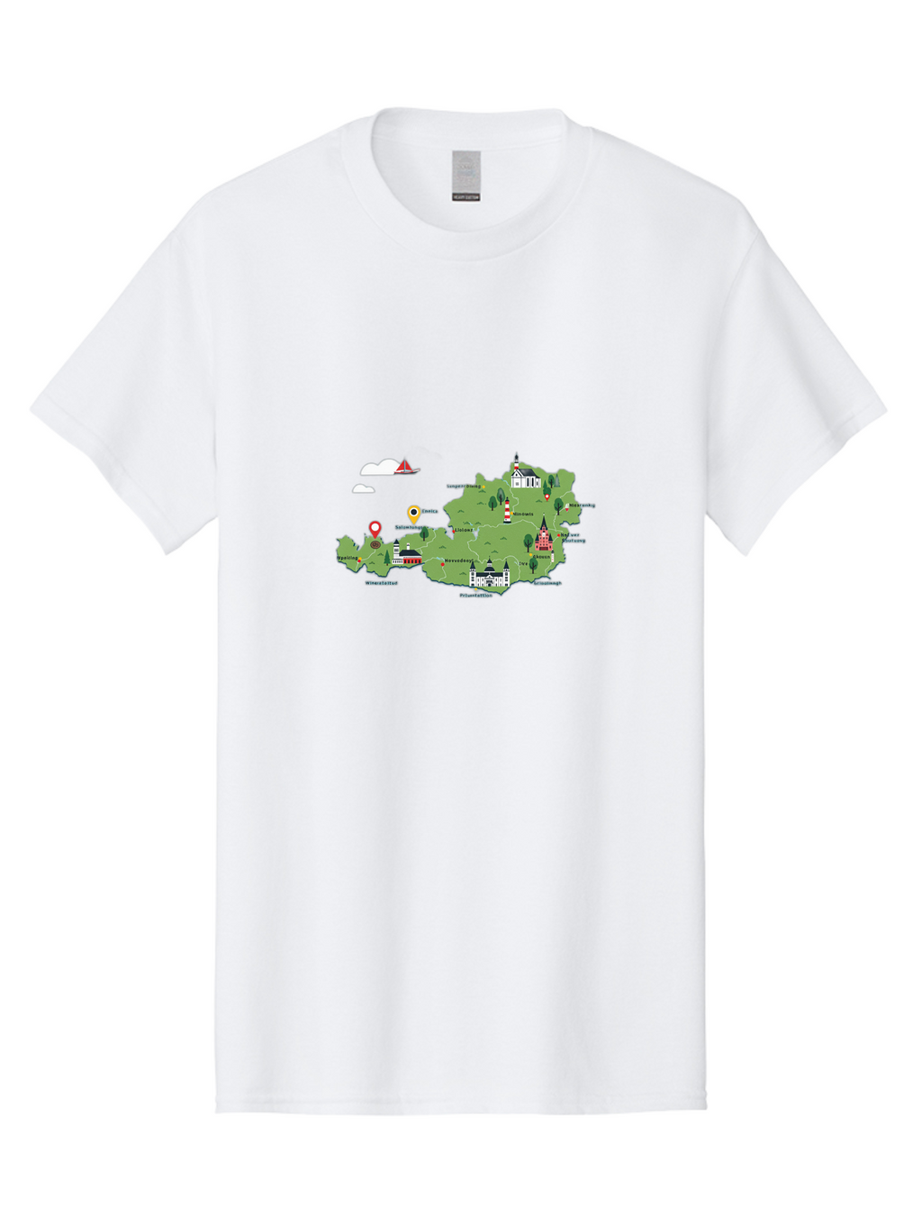 Prague-Map Men'S Graphic Tee, 100% Cotton, Comfortable Casual Summer Wear, Machine Washable, Vintage Camera, Old Camera, Antique Camera, Black Camera, Classic Photography, Photography Equipment, Nostalgic Device, Film Camera, Camera Art Ban201