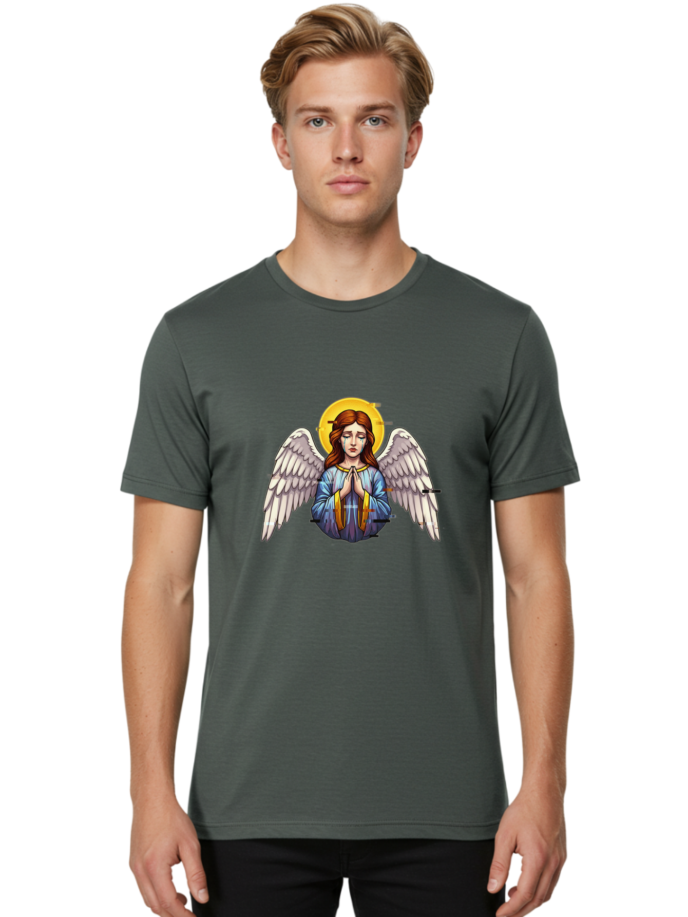 Praying-Angel Men'S Graphic Tee, 100% Cotton, Comfortable Casual Summer Wear, Machine Washable, Vintage Camera, Old Camera, Antique Camera, Black Camera, Classic Photography, Photography Equipment, Nostalgic Device, Film Camera, Camera Art Ban202