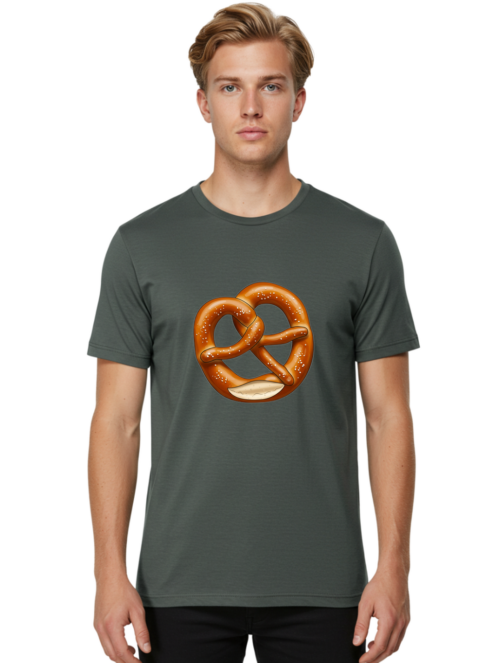 Pretzel Men'S Graphic Tee, 100% Cotton, Comfortable Casual Summer Wear, Machine Washable, Vintage Camera, Old Camera, Antique Camera, Black Camera, Classic Photography, Photography Equipment, Nostalgic Device, Film Camera, Camera Art Ban204