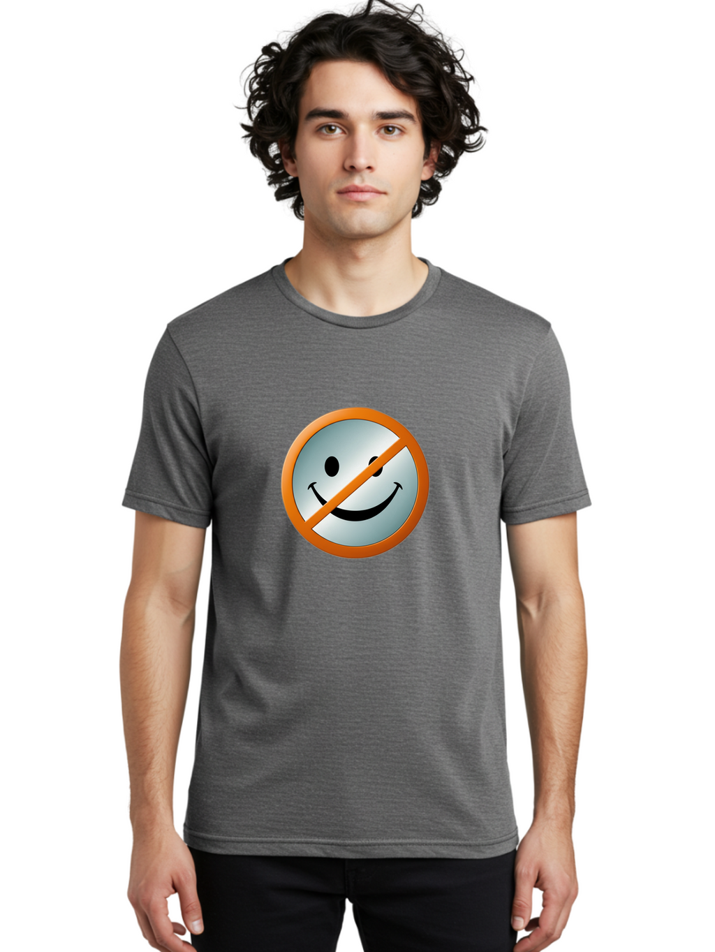 Prohibited-Smiley-Face Men'S Graphic Tee, 100% Cotton, Comfortable Casual Summer Wear, Machine Washable, Vintage Camera, Old Camera, Antique Camera, Black Camera, Classic Photography, Photography Equipment, Nostalgic Device, Film Camera, Ban205