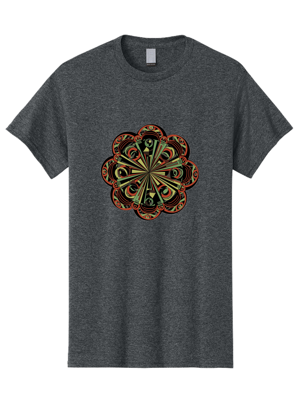 Psychedelic-Mandala Men'S Graphic Tee, 100% Cotton, Comfortable Casual Summer Wear, Machine Washable, Vintage Camera, Old Camera, Antique Camera, Black Camera, Classic Photography, Photography Equipment, Nostalgic Device, Film Camera, Ban206