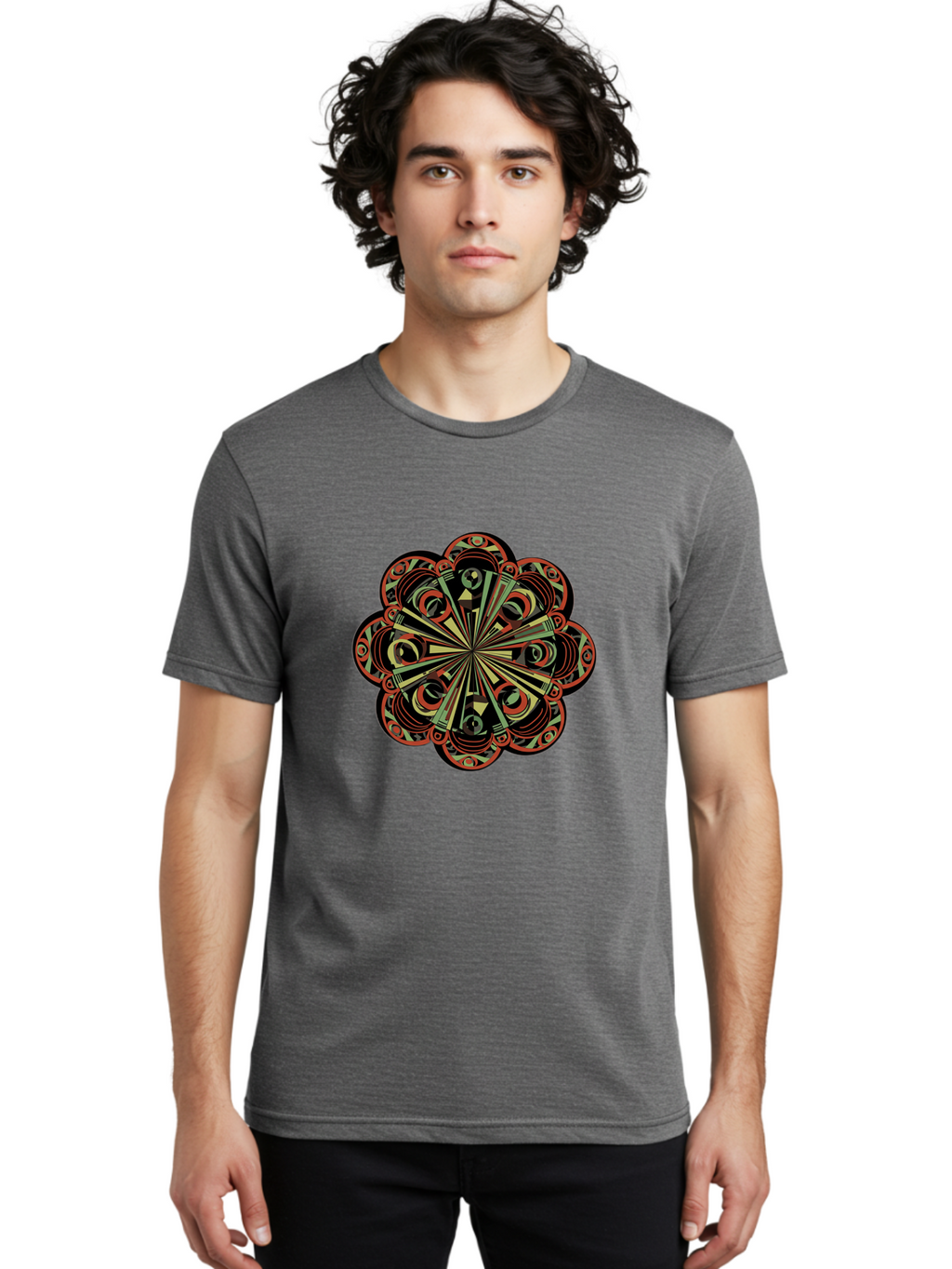 Psychedelic-Mandala Men'S Graphic Tee, 100% Cotton, Comfortable Casual Summer Wear, Machine Washable, Vintage Camera, Old Camera, Antique Camera, Black Camera, Classic Photography, Photography Equipment, Nostalgic Device, Film Camera, Ban206