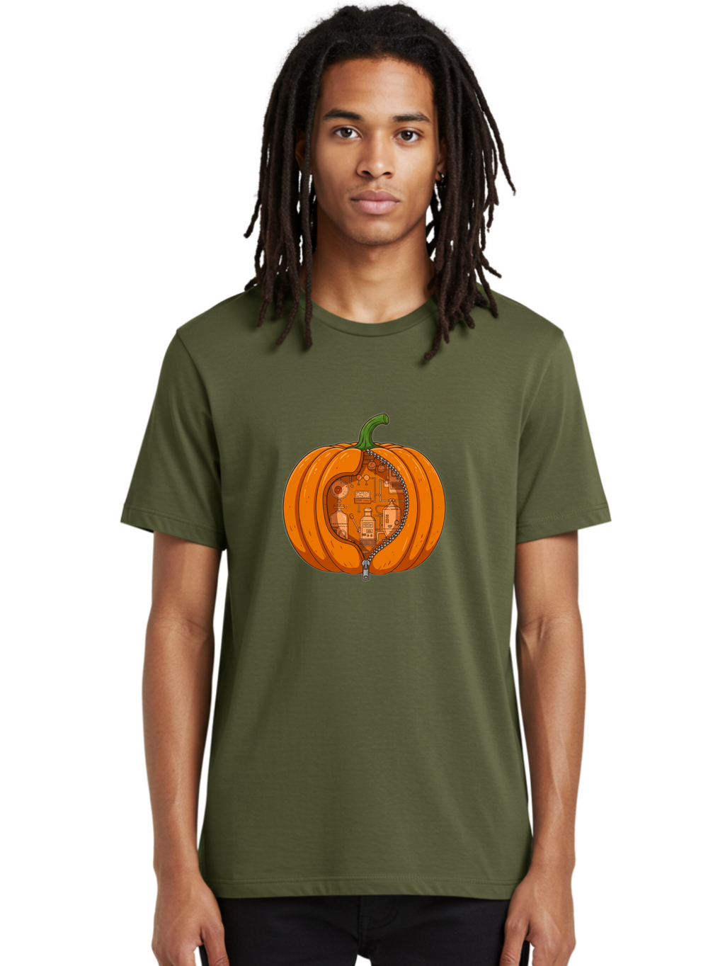 Pumpkin-With-Inner-Mechanisms Men'S Graphic Tee, 100% Cotton, Comfortable Casual Summer Wear, Machine Washable, Vintage Camera, Old Camera, Antique Camera, Black Camera, Classic Photography, Photography Equipment, Nostalgic Device, Ban209