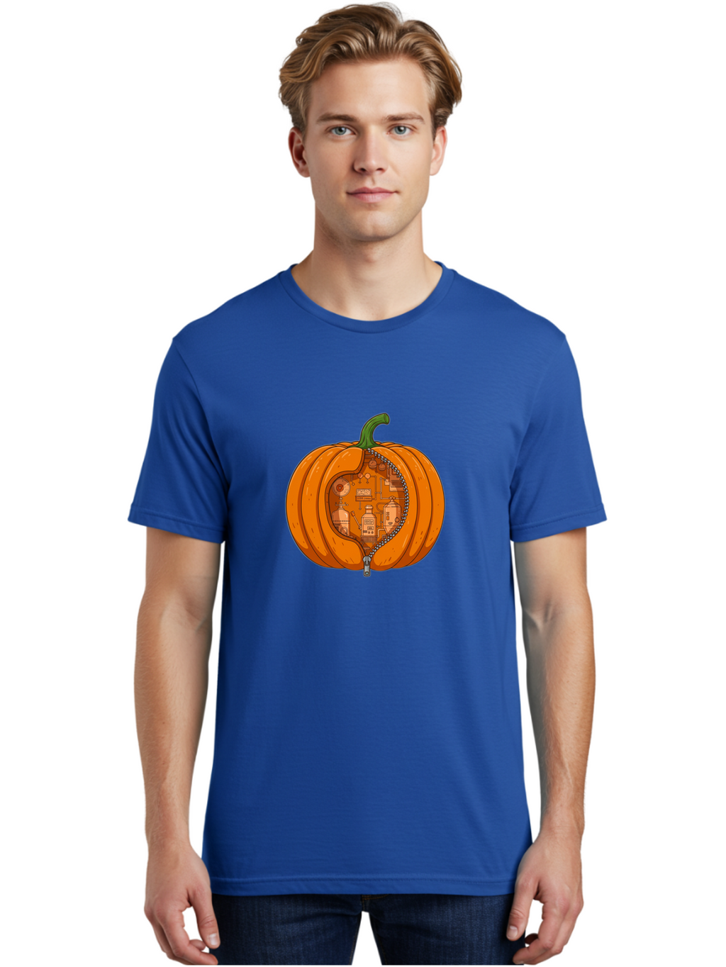 Pumpkin-With-Inner-Mechanisms Men'S Graphic Tee, 100% Cotton, Comfortable Casual Summer Wear, Machine Washable, Vintage Camera, Old Camera, Antique Camera, Black Camera, Classic Photography, Photography Equipment, Nostalgic Device, Ban209