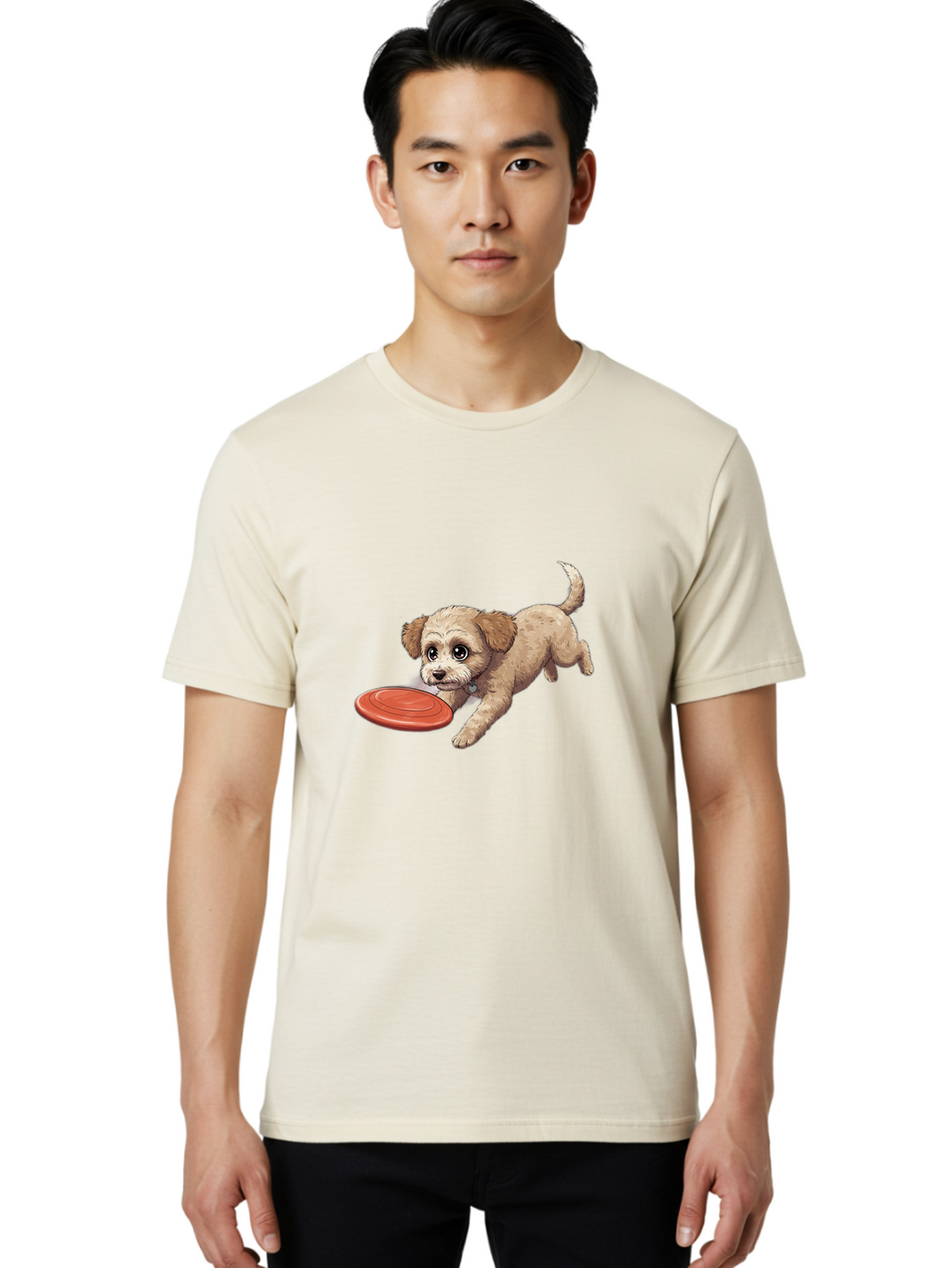 Puppy-With-Frisbee Men'S Graphic Tee, 100% Cotton, Comfortable Casual Summer Wear, Machine Washable, Vintage Camera, Old Camera, Antique Camera, Black Camera, Classic Photography, Photography Equipment, Nostalgic Device, Film Camera, Ban212
